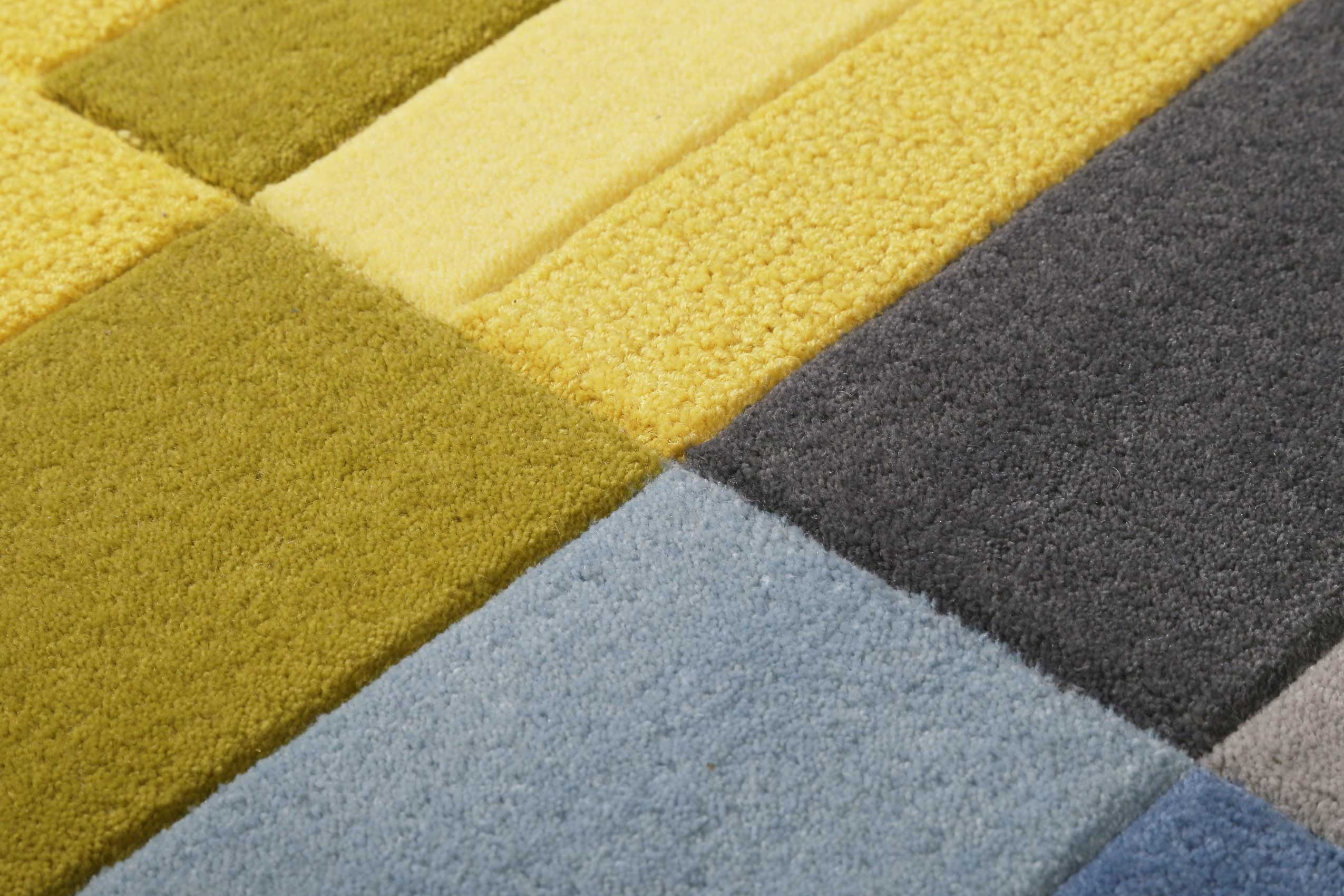 Esprit Wollteppich Blau Gelb Blau » Split « - Ansicht 5