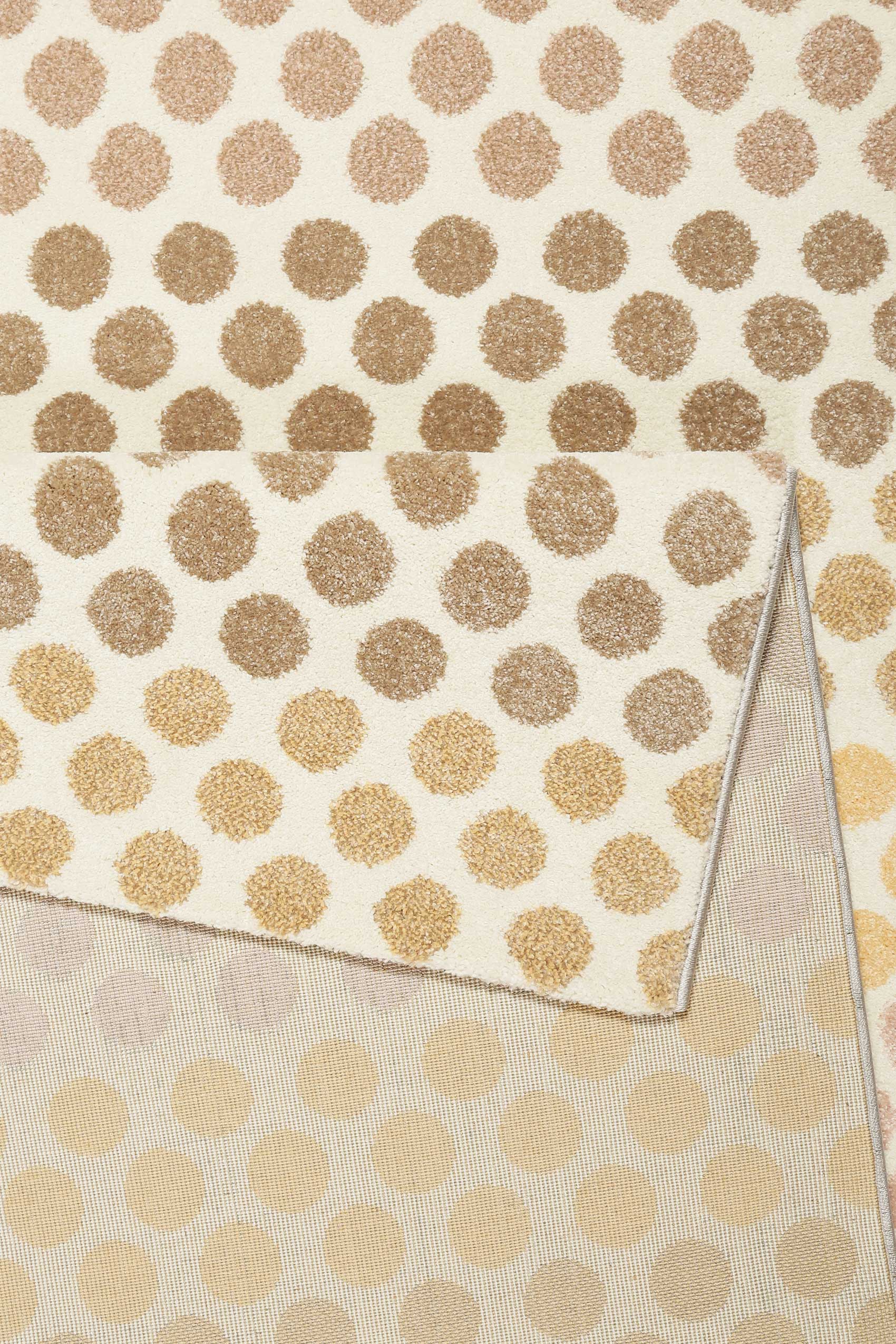 Esprit Teppich Beige Taupe Rosa Gelb Kurzflor 