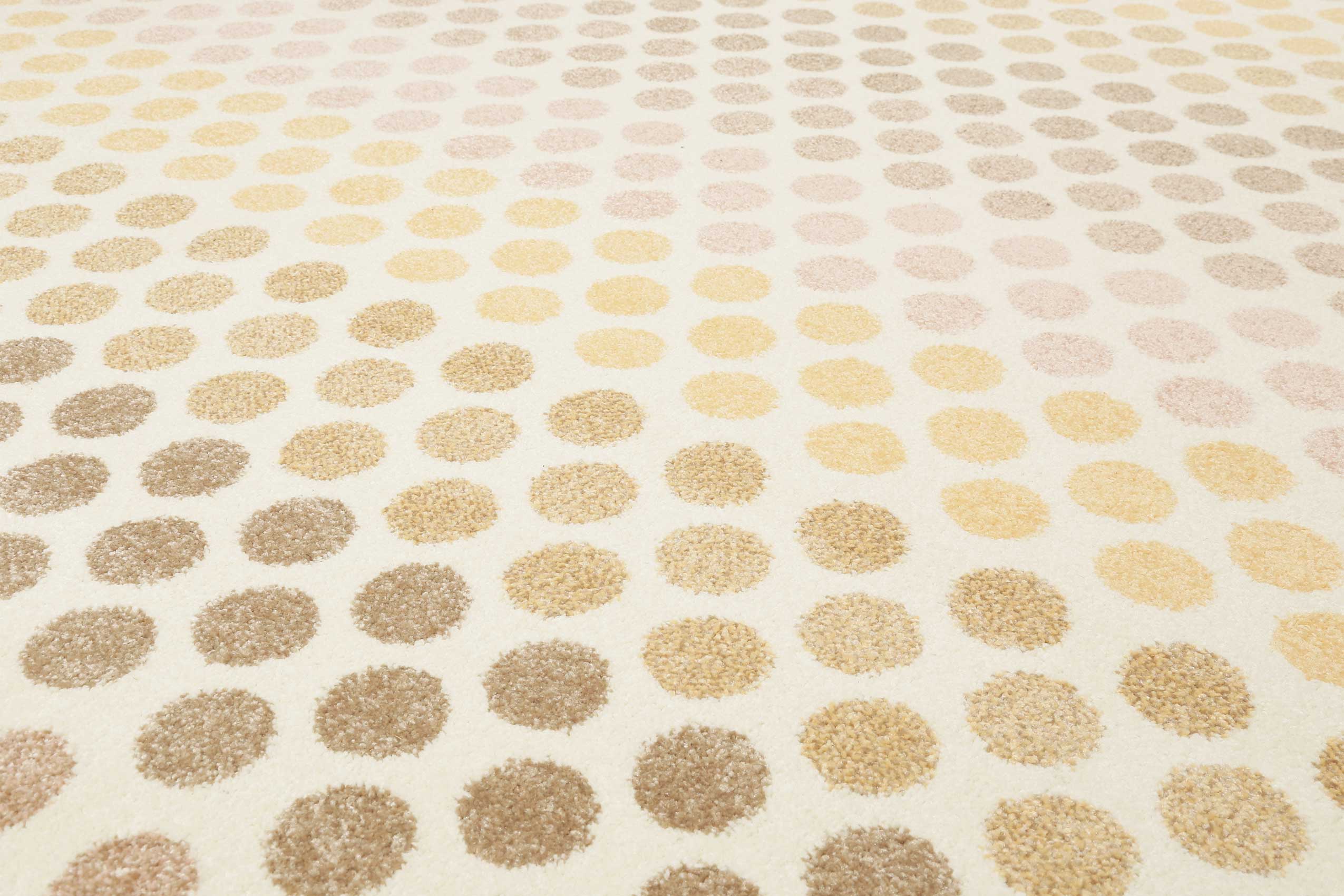 Esprit Teppich Beige Taupe Rosa Gelb Kurzflor 