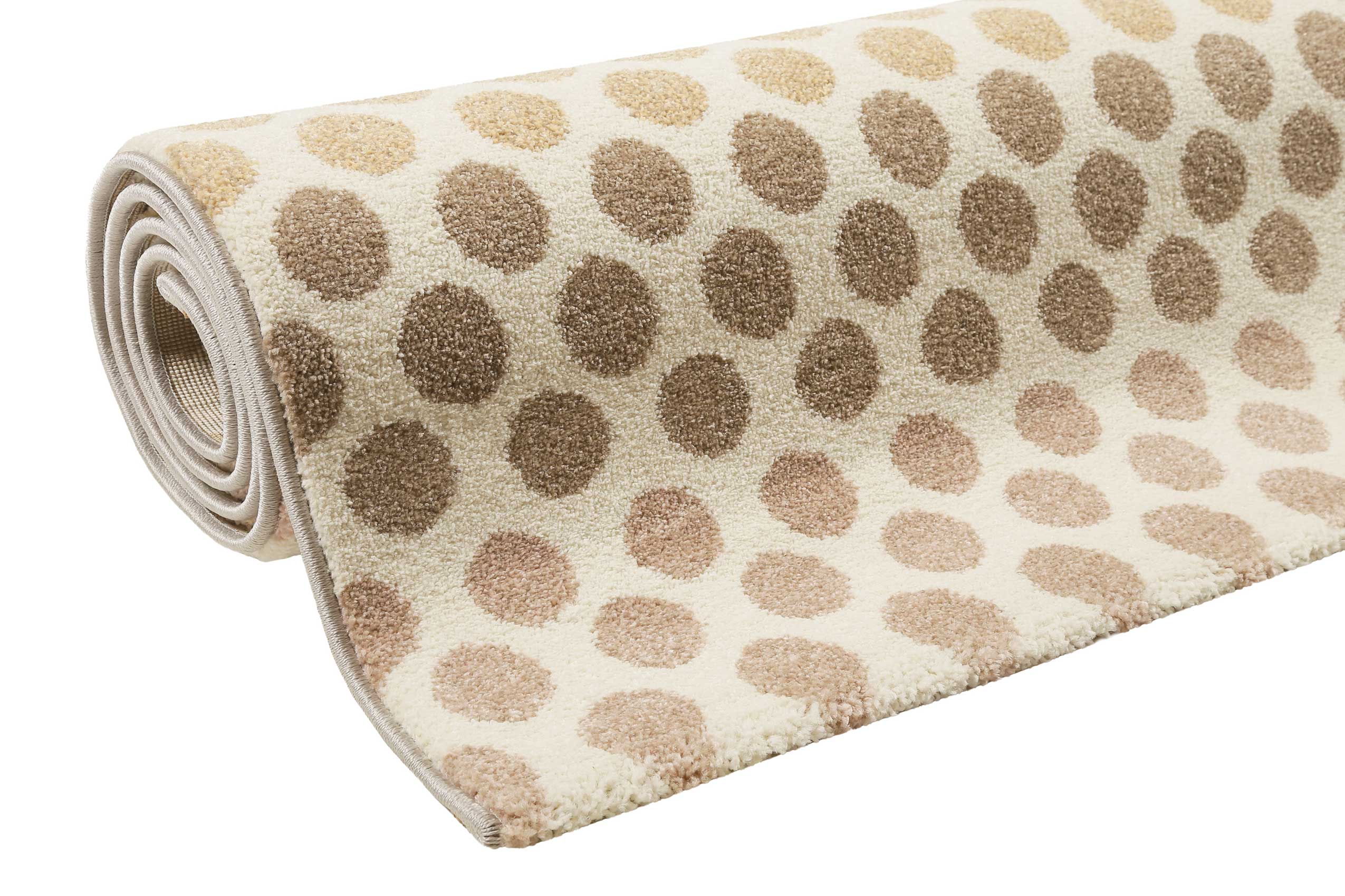 Esprit Teppich Beige Taupe Rosa Gelb Kurzflor 