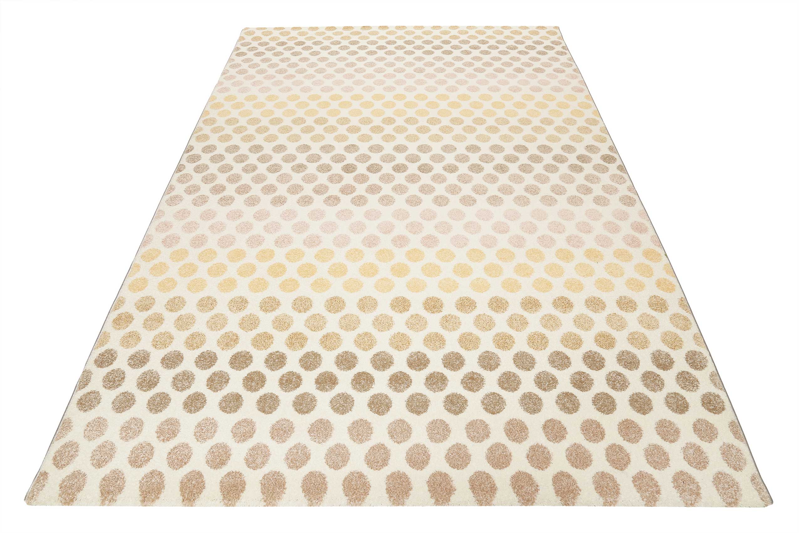 Esprit Teppich Beige Taupe Rosa Gelb Kurzflor 