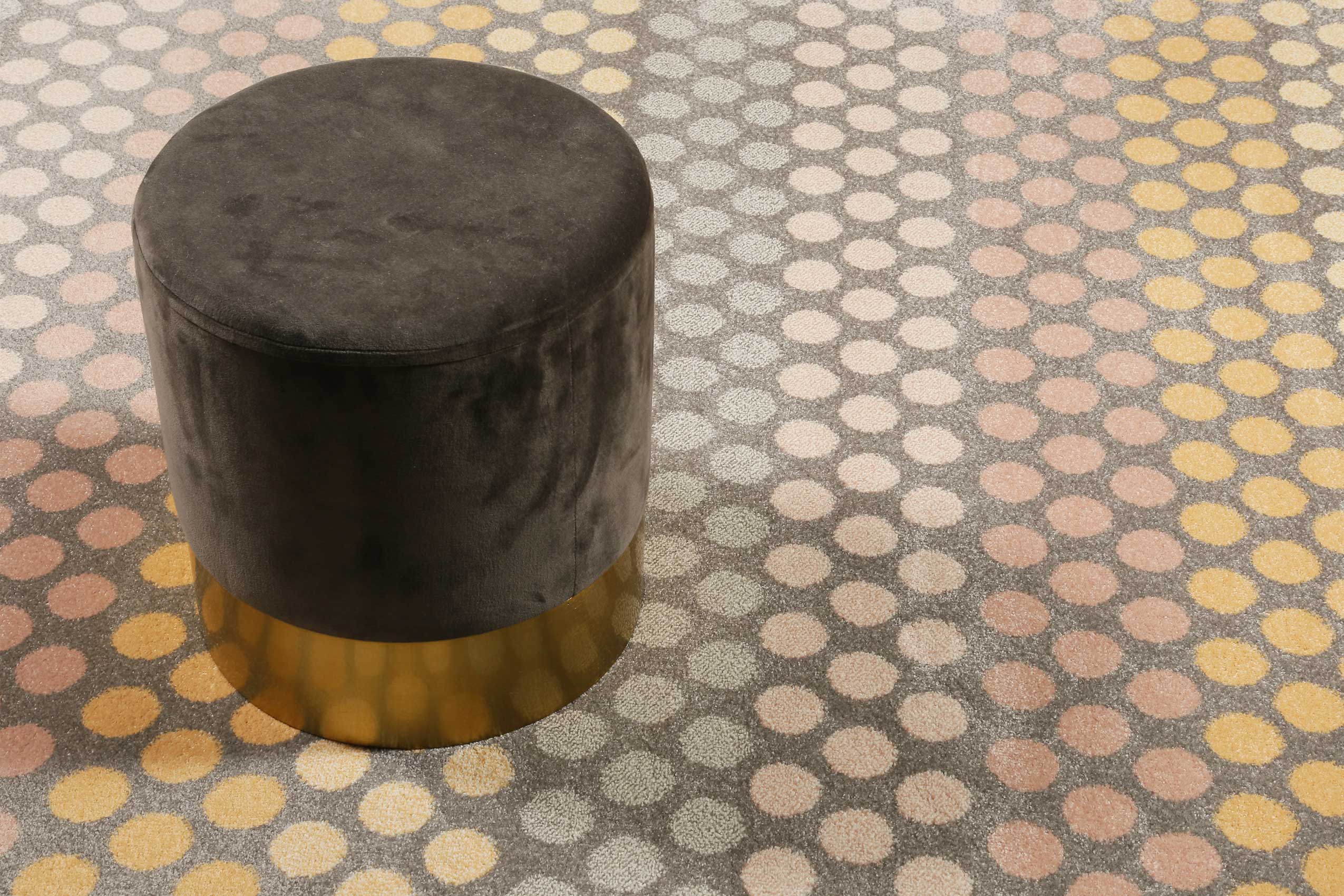 Esprit Teppich Taupe Gelb Rosa Kurzflor 