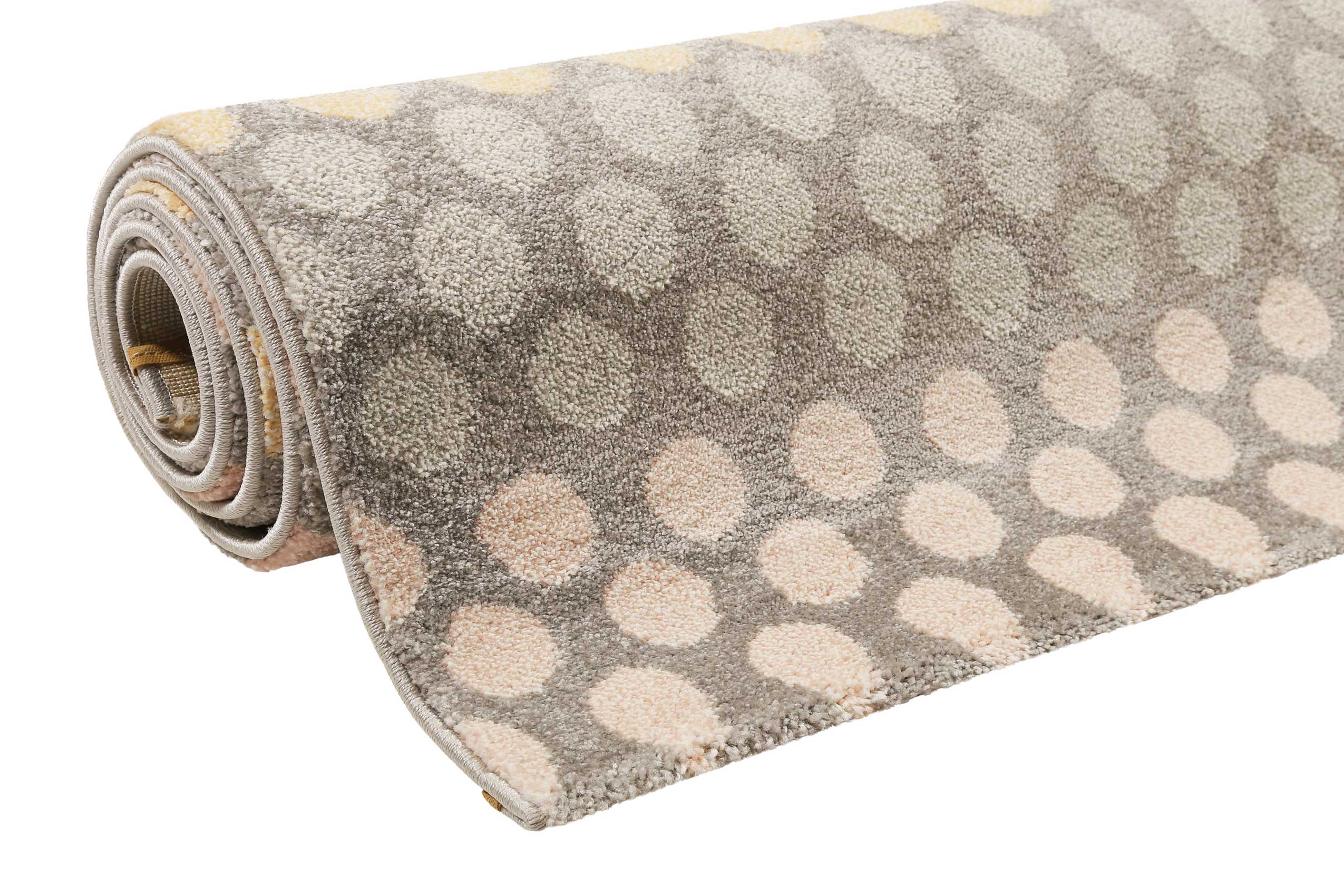 Esprit Teppich Taupe Gelb Rosa Kurzflor 