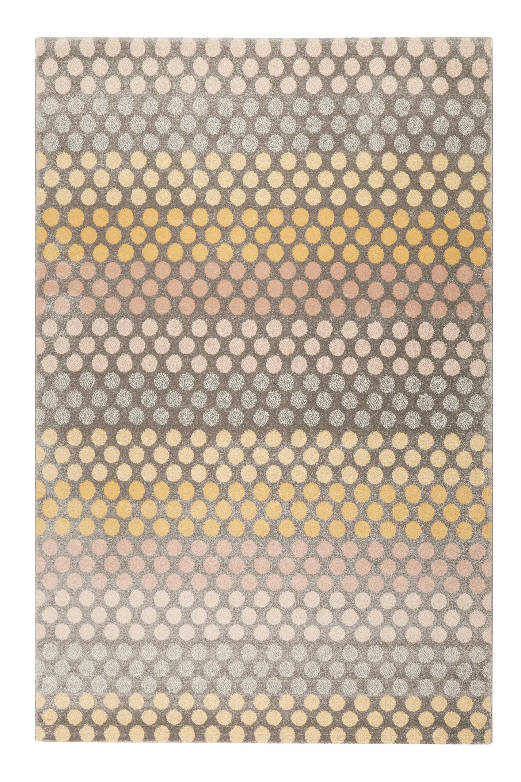 Esprit Teppich Taupe Gelb Rosa Kurzflor 
