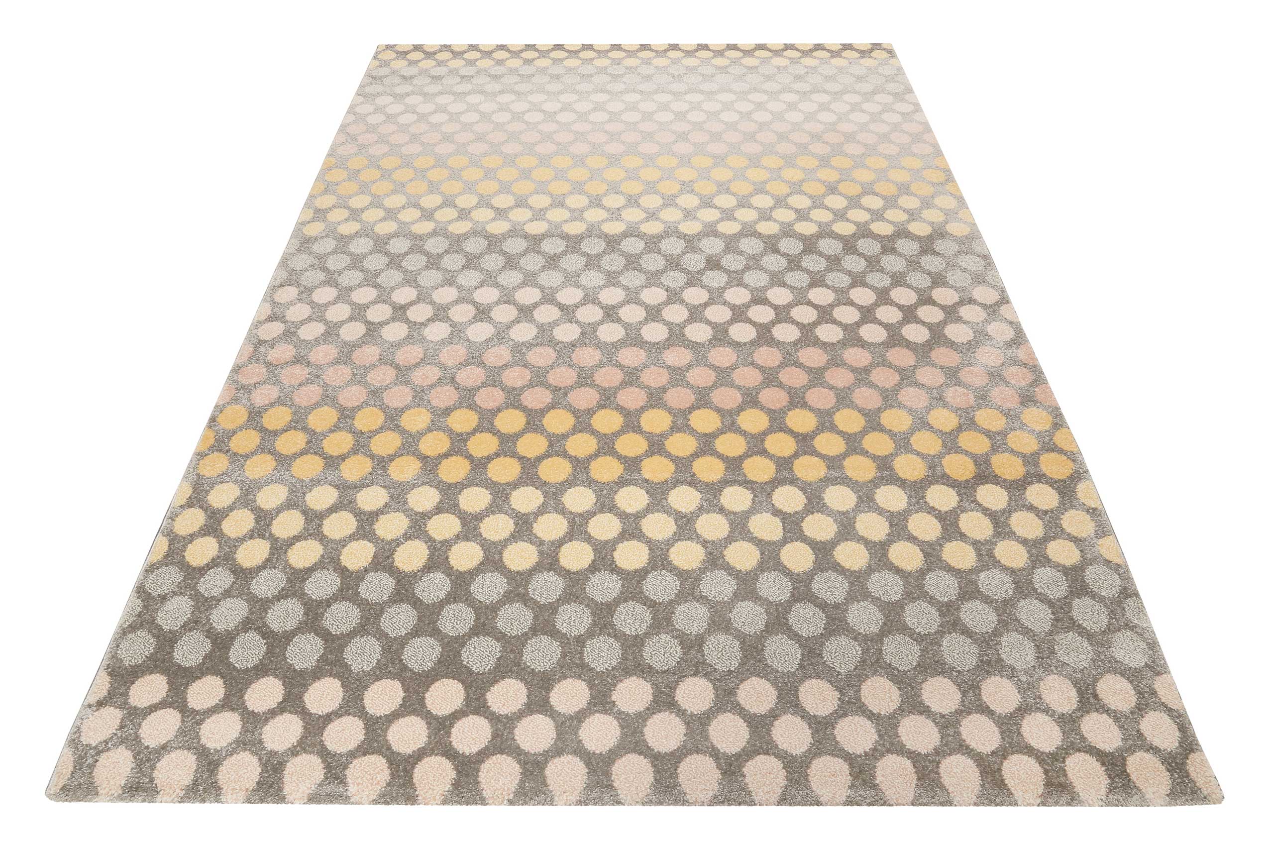 Esprit Teppich Taupe Gelb Rosa Kurzflor 