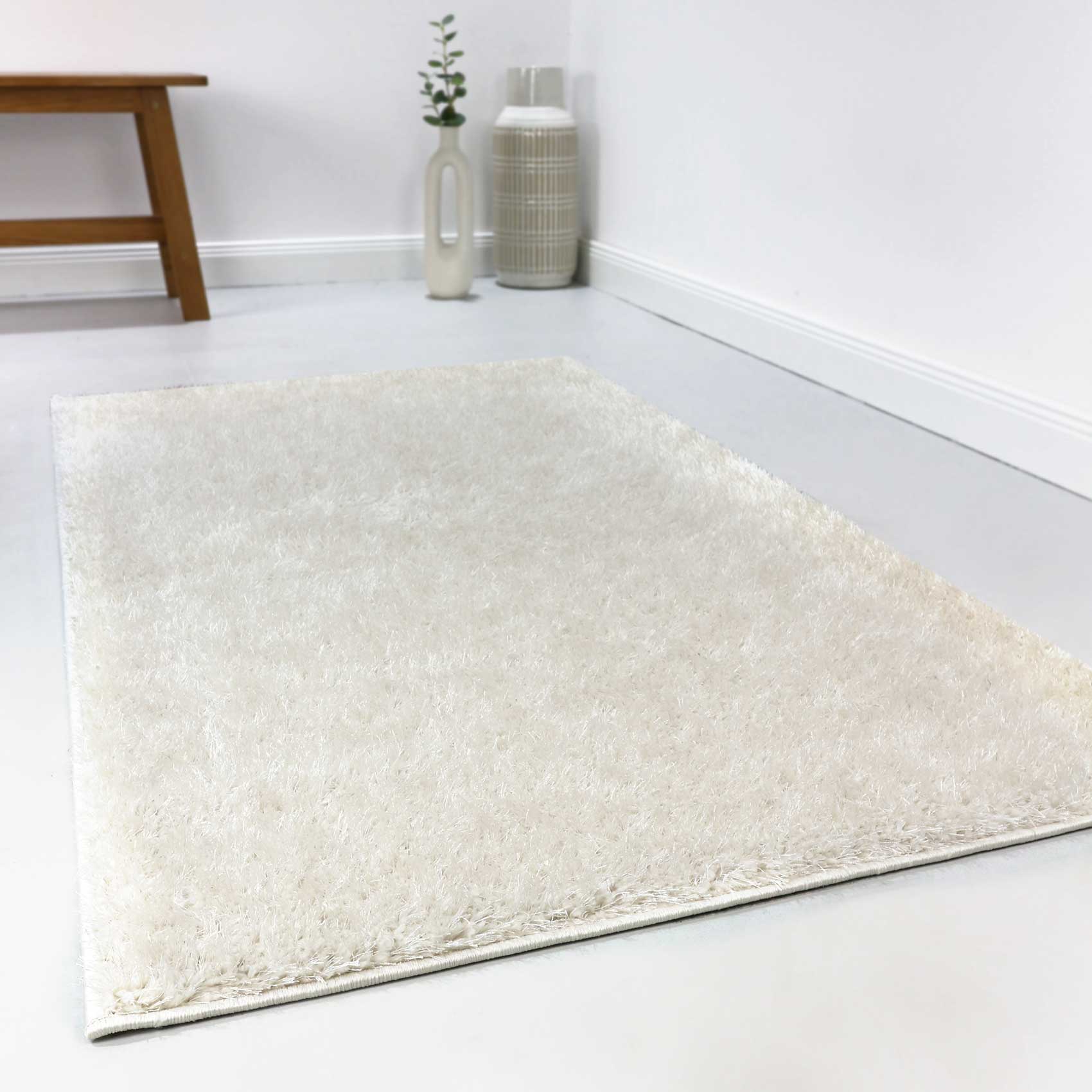 Teppich Creme Weiß Hochflor » #Swagger Shag « Homie Living - Ansicht 1