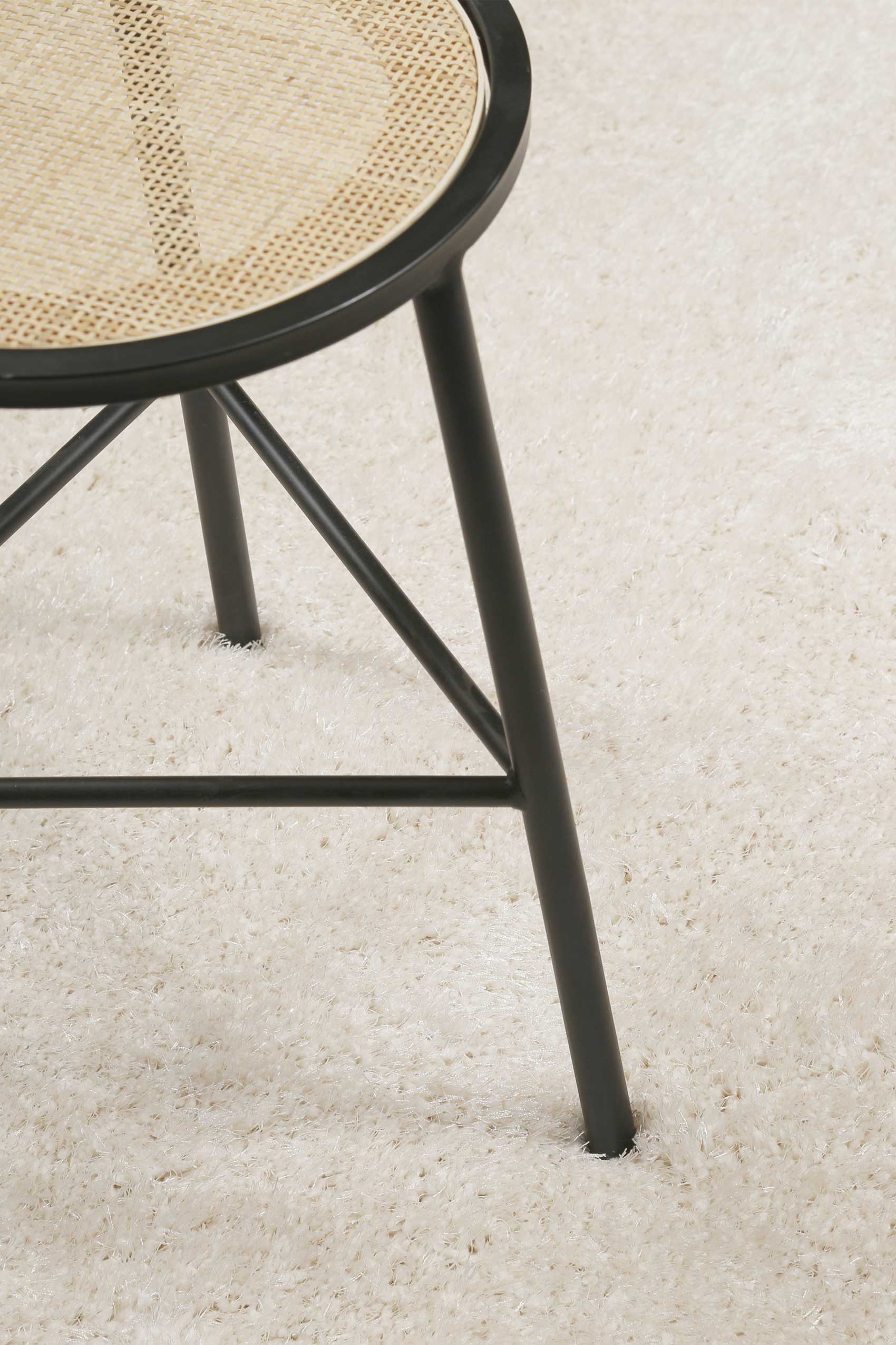 Esprit Teppich Rund Creme Weiß Hochflor