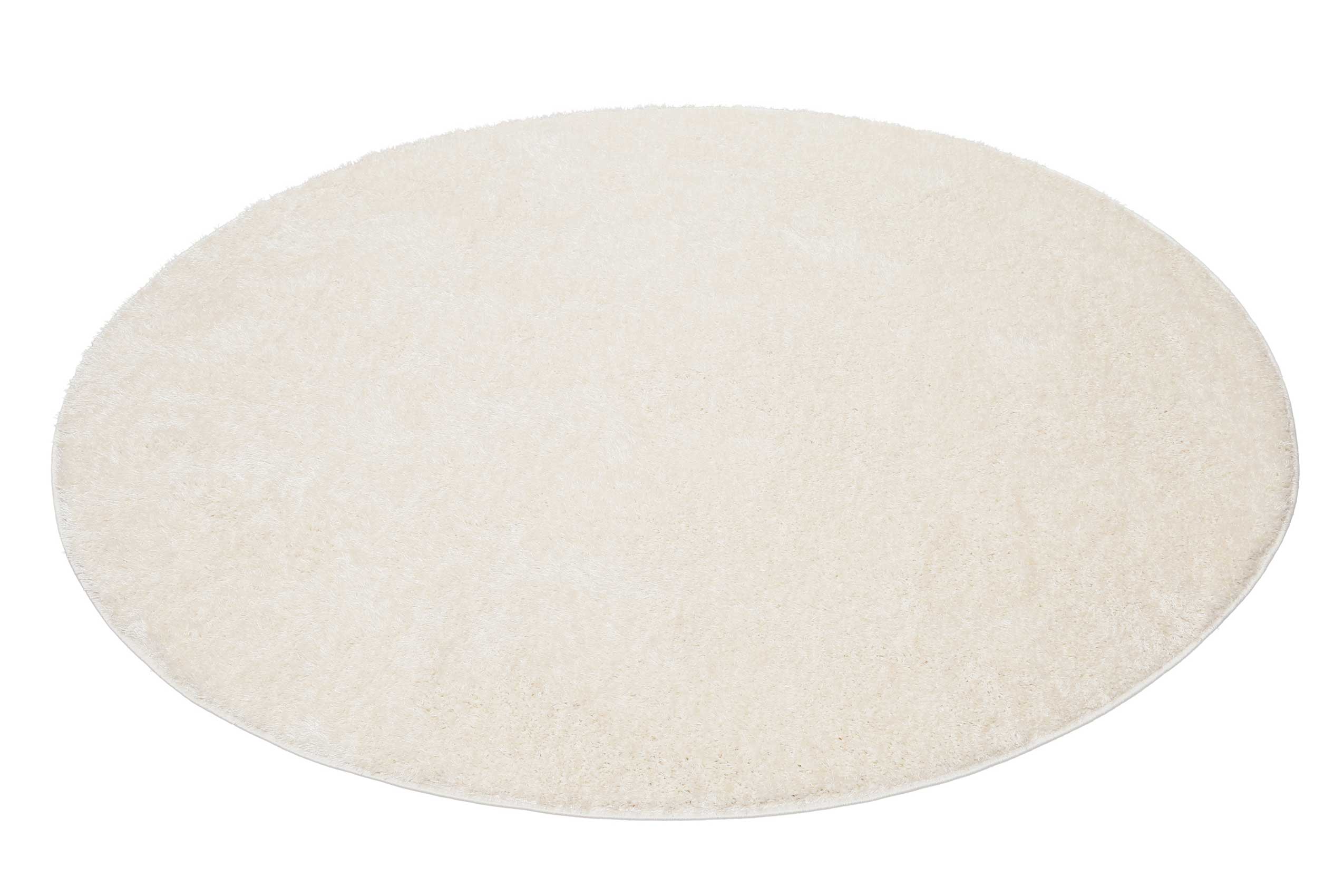 Esprit Teppich Rund Creme Weiß Hochflor