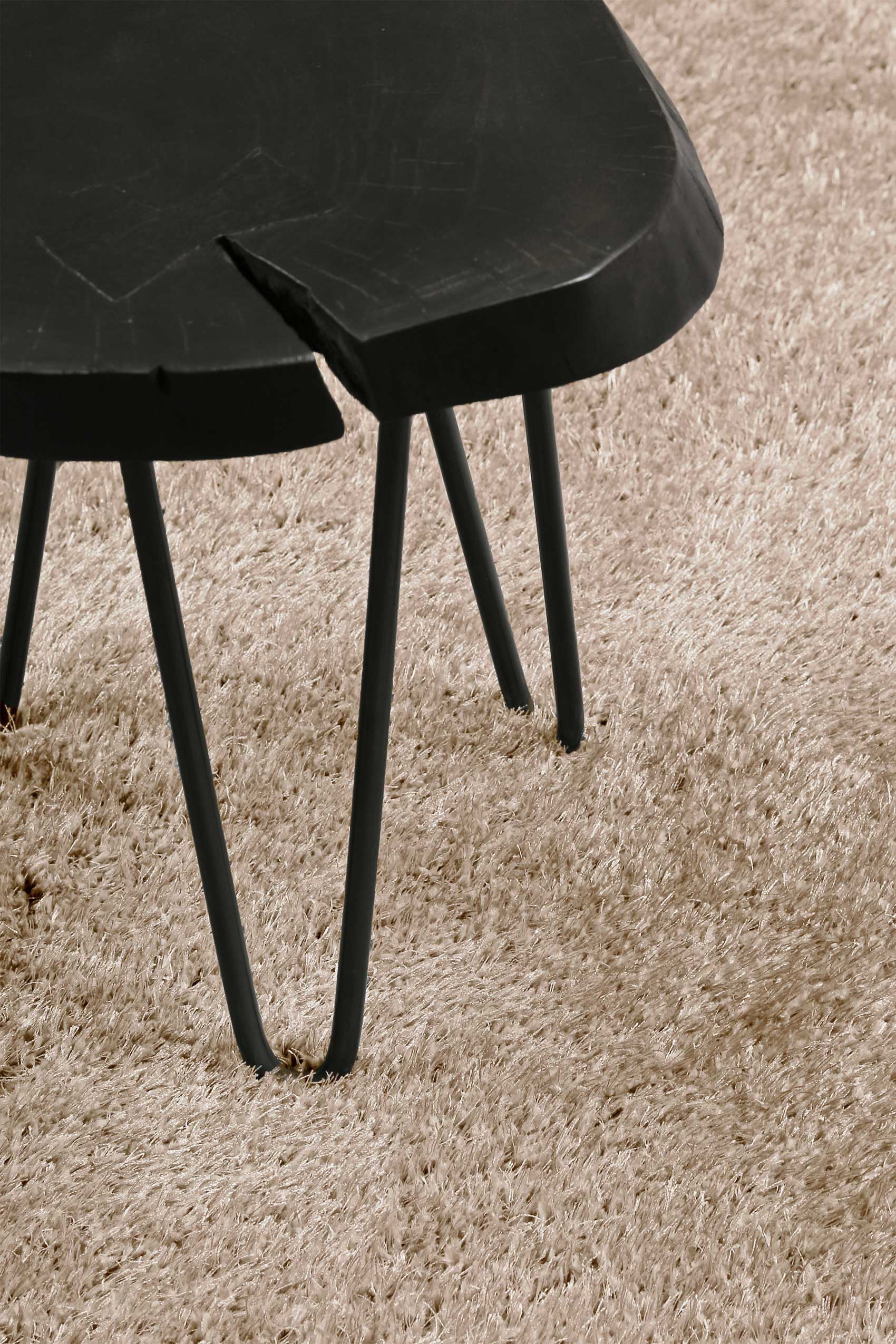 Esprit Teppich Rund Sand Hochflor