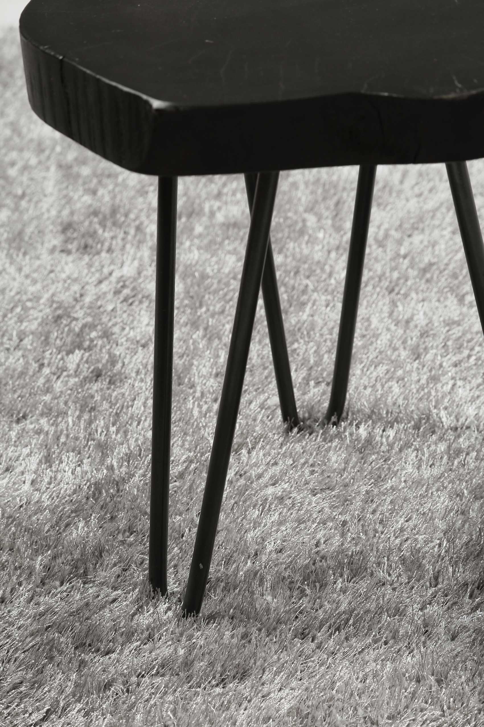 Esprit Teppich Hellgrau Hochflor