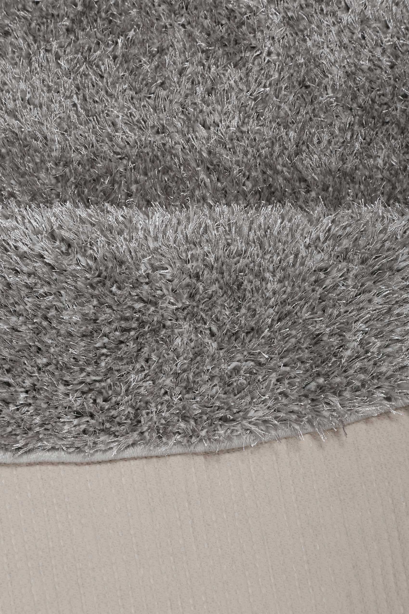 Esprit Teppich Rund Hellgrau Hochflor