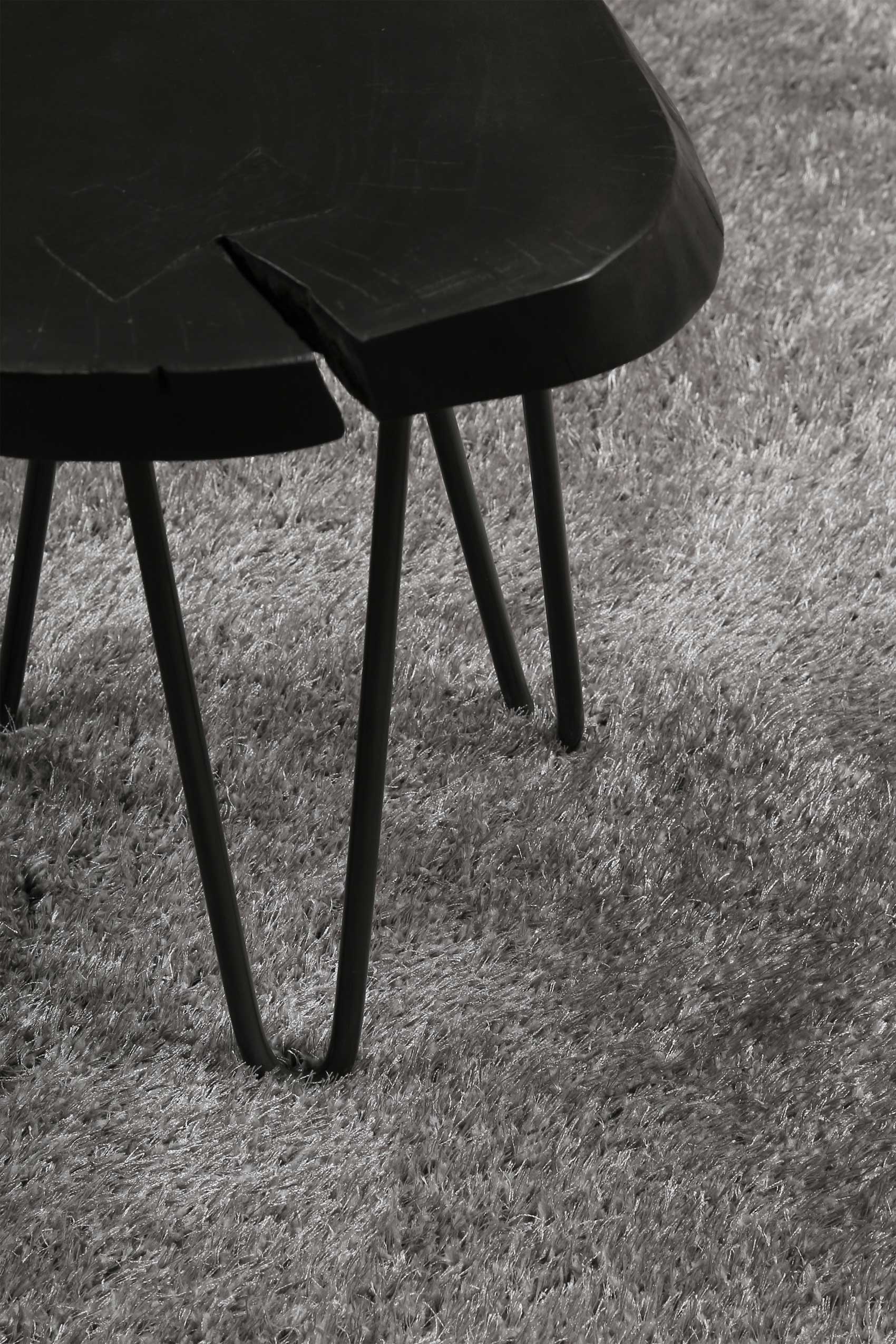 Esprit Teppich Rund Hellgrau Hochflor