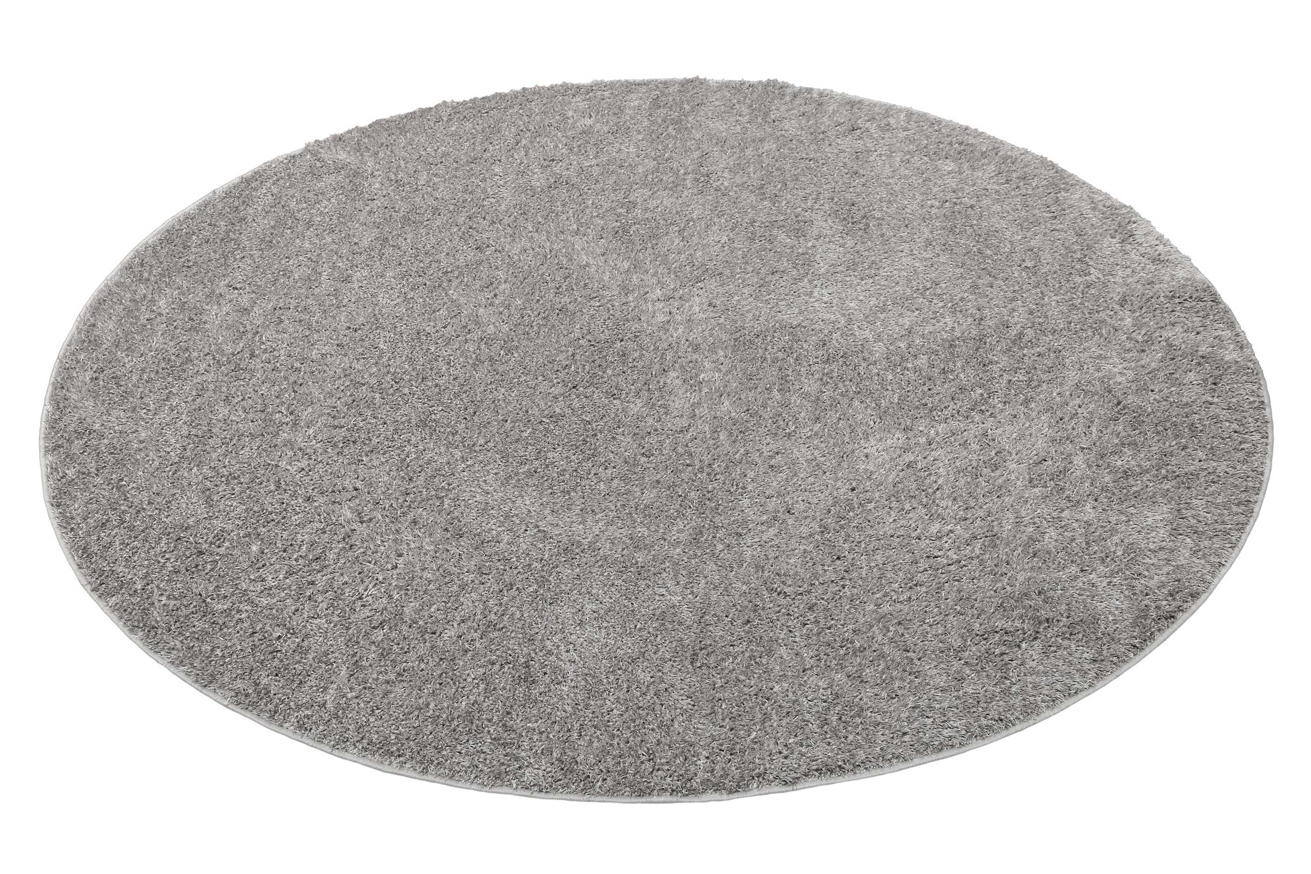 Esprit Teppich Rund Hellgrau Hochflor