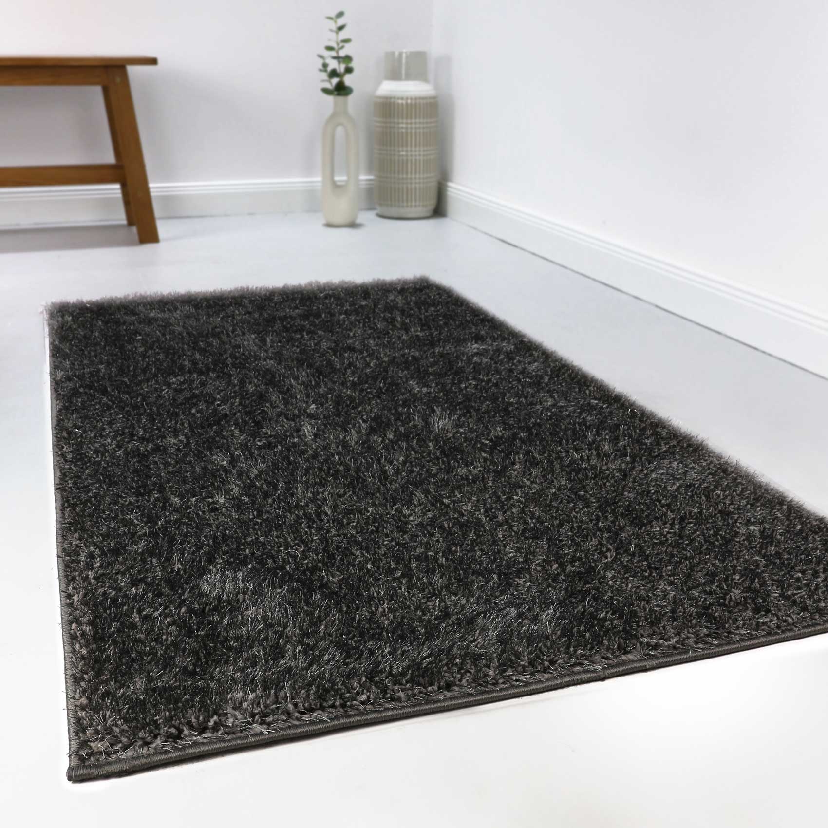 Teppich Anthrazit Hochflor » #Swagger Shag « Homie Living - Ansicht 1