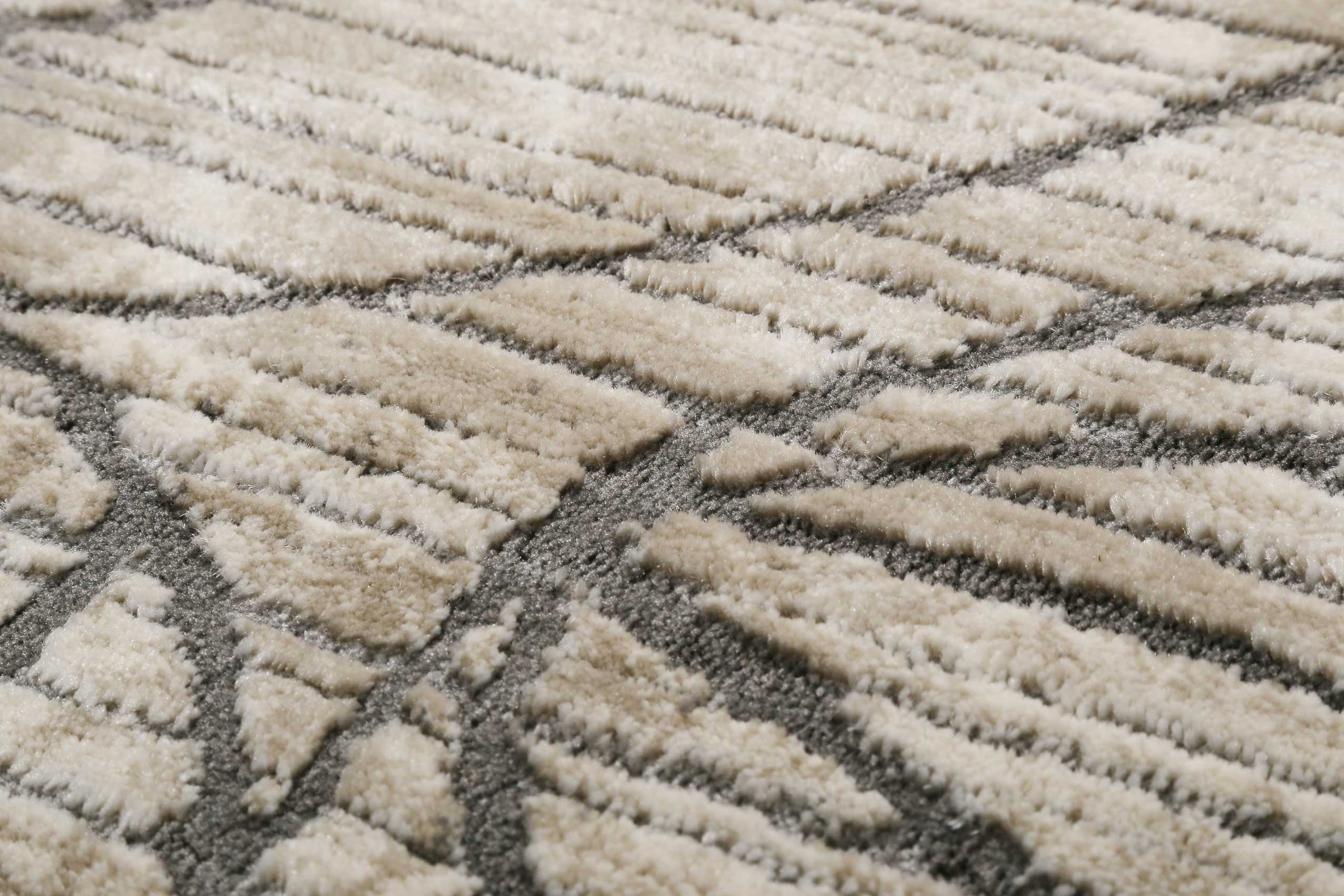 Esprit Teppich Grau Beige Vintage Kurzflor 