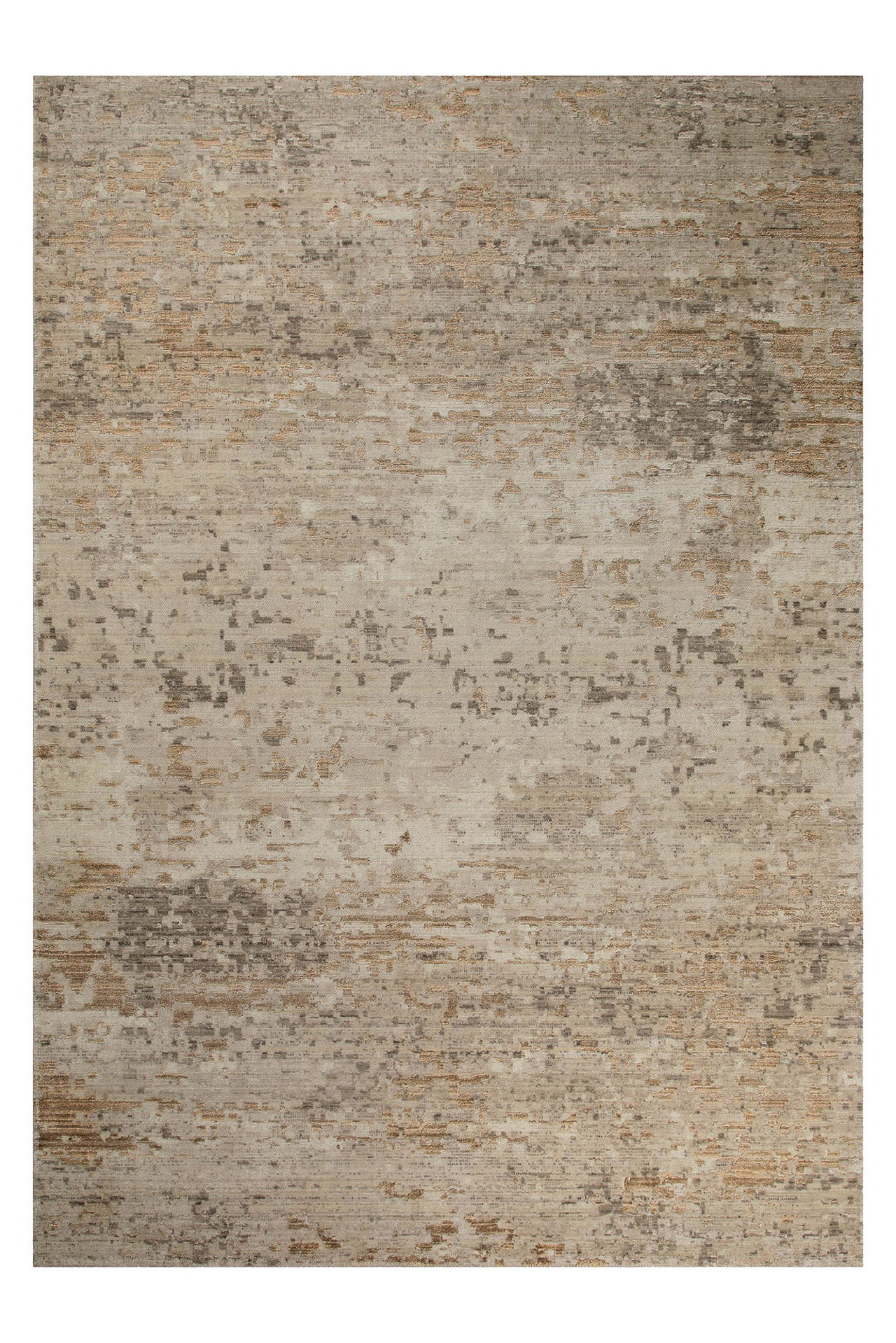 Esprit Kurzflor Teppich Beige aus Wolle 