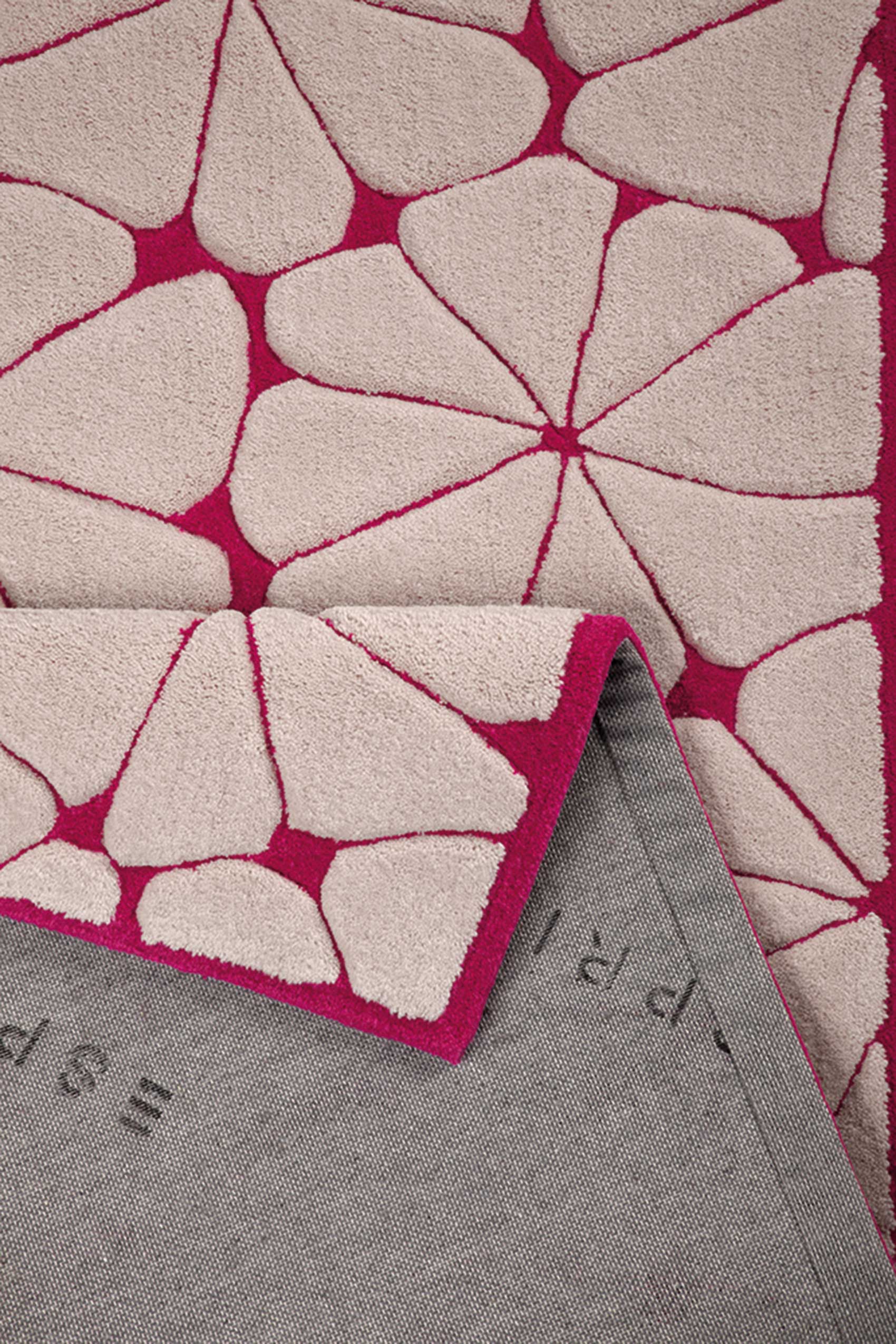 Esprit Kurzflor Teppich aus Wolle » Urbania « beige pink - Ansicht 3