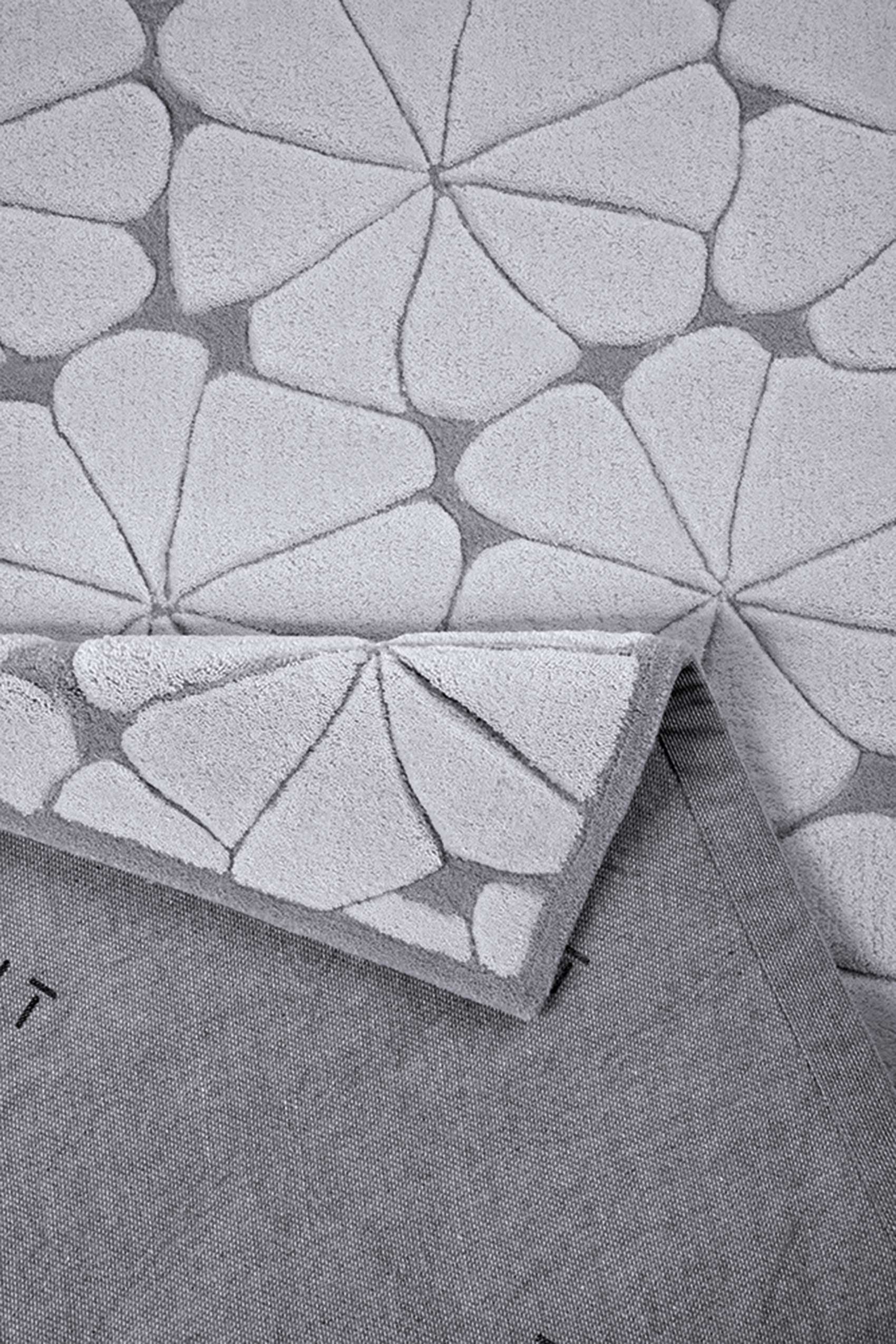 Esprit Kurzflor Teppich aus Wolle » Urbania « grau silber - Ansicht 3