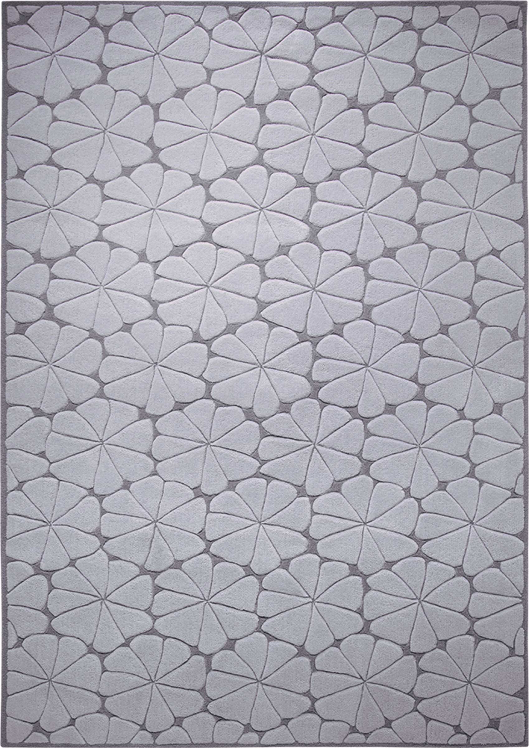 Esprit Kurzflor Teppich aus Wolle » Urbania « grau silber - Ansicht 1