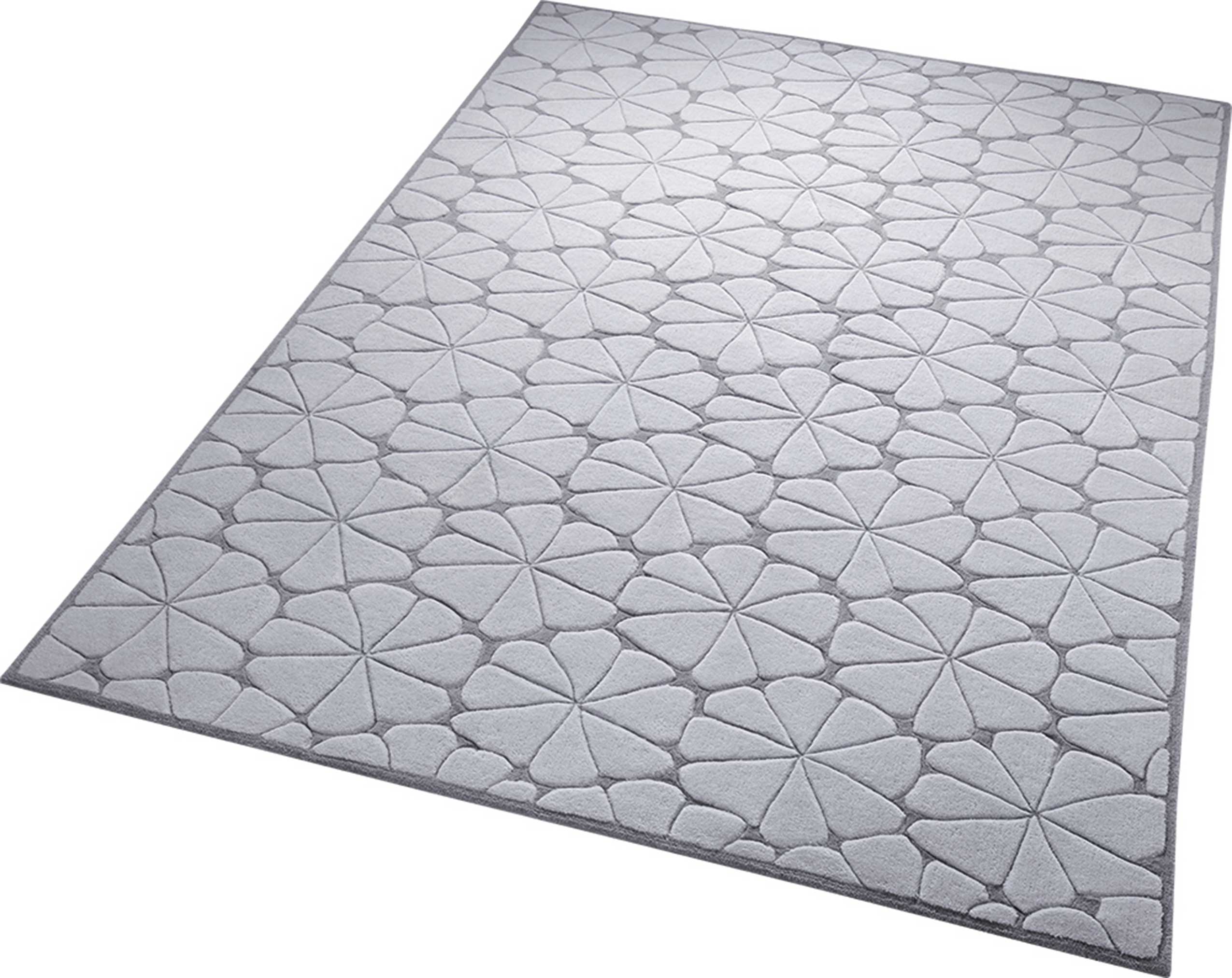 Esprit Kurzflor Teppich aus Wolle » Urbania « grau silber - Ansicht 2