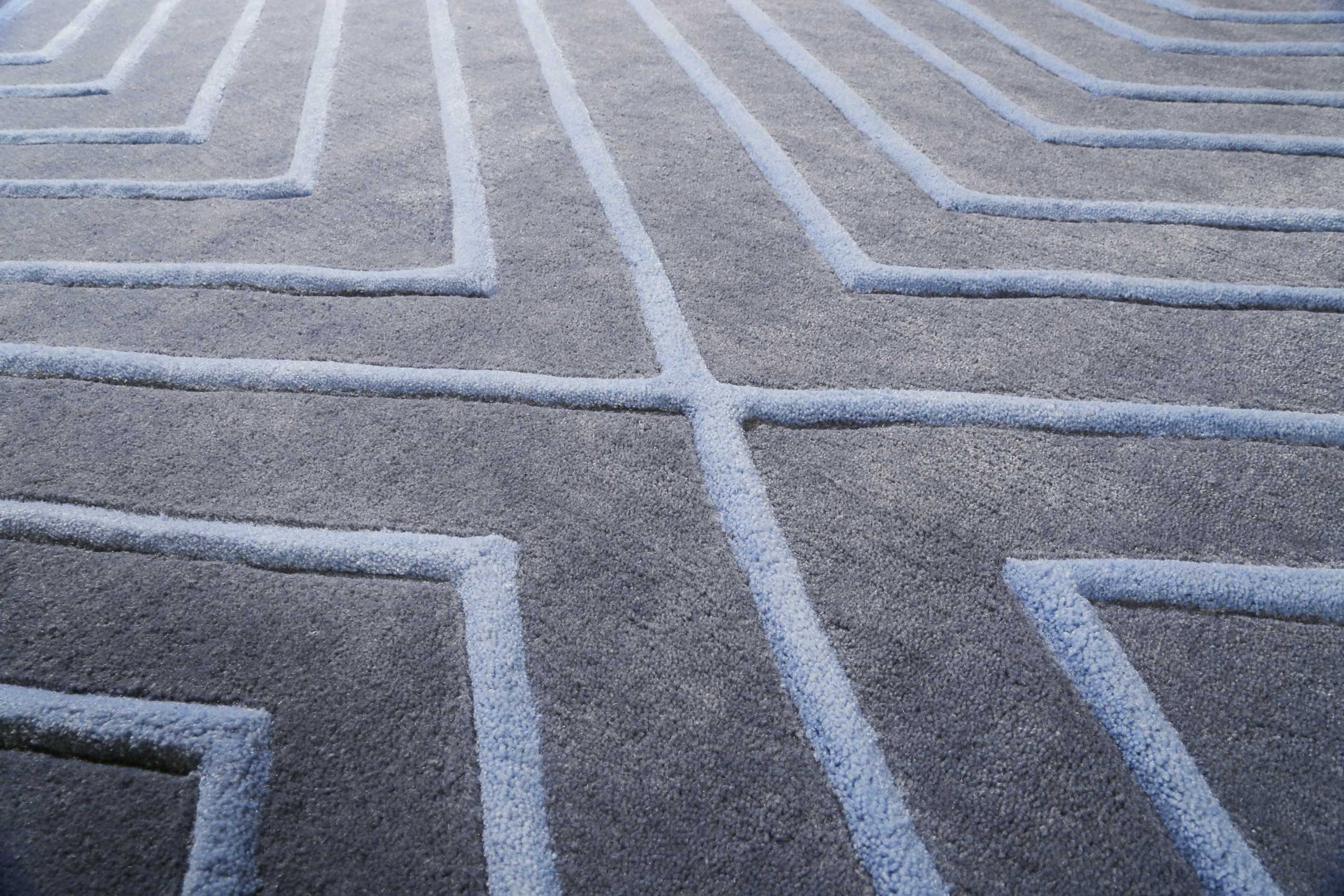 Esprit Teppich blau Kurzflor 