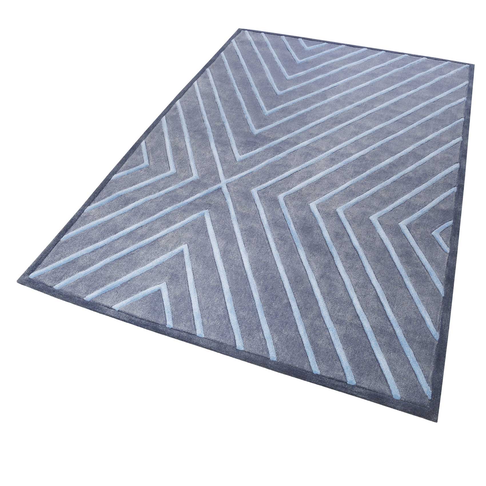 Esprit Teppich blau Kurzflor 