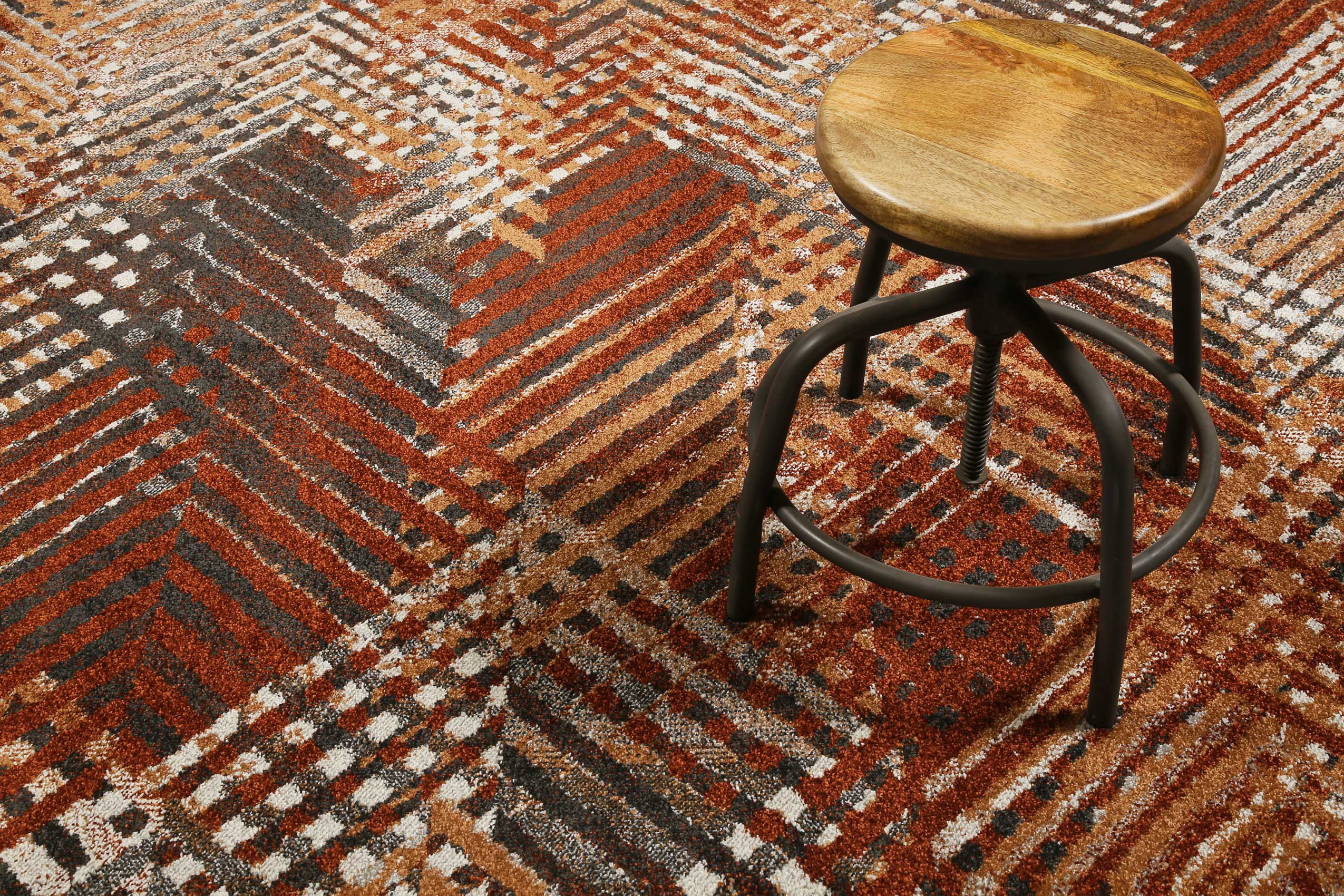 Esprit Teppich Terracotta Braun Kurzflor 