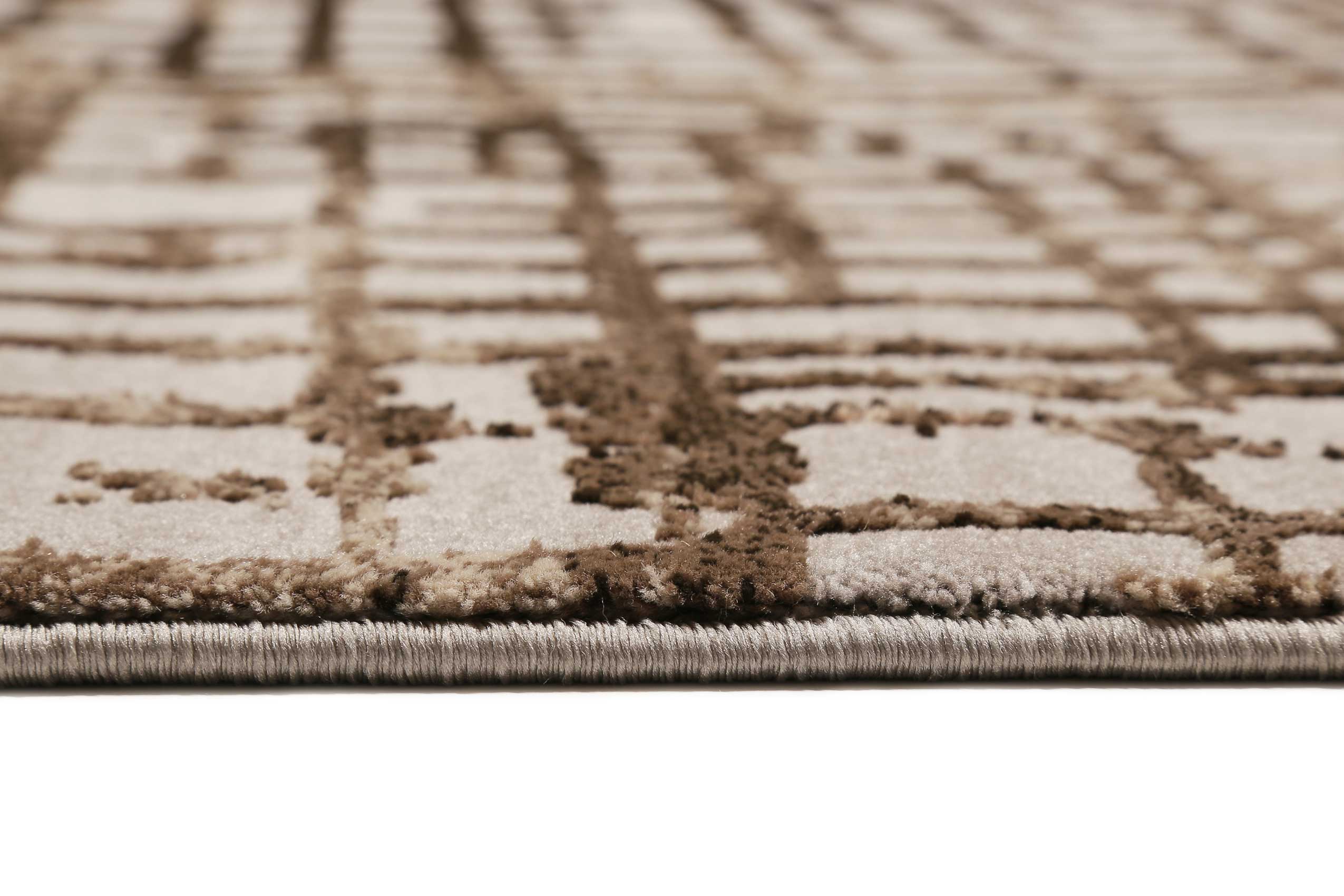 Esprit Teppich Beige Braun Vintage Kurzflor » Velvet Grid « - Ansicht 4