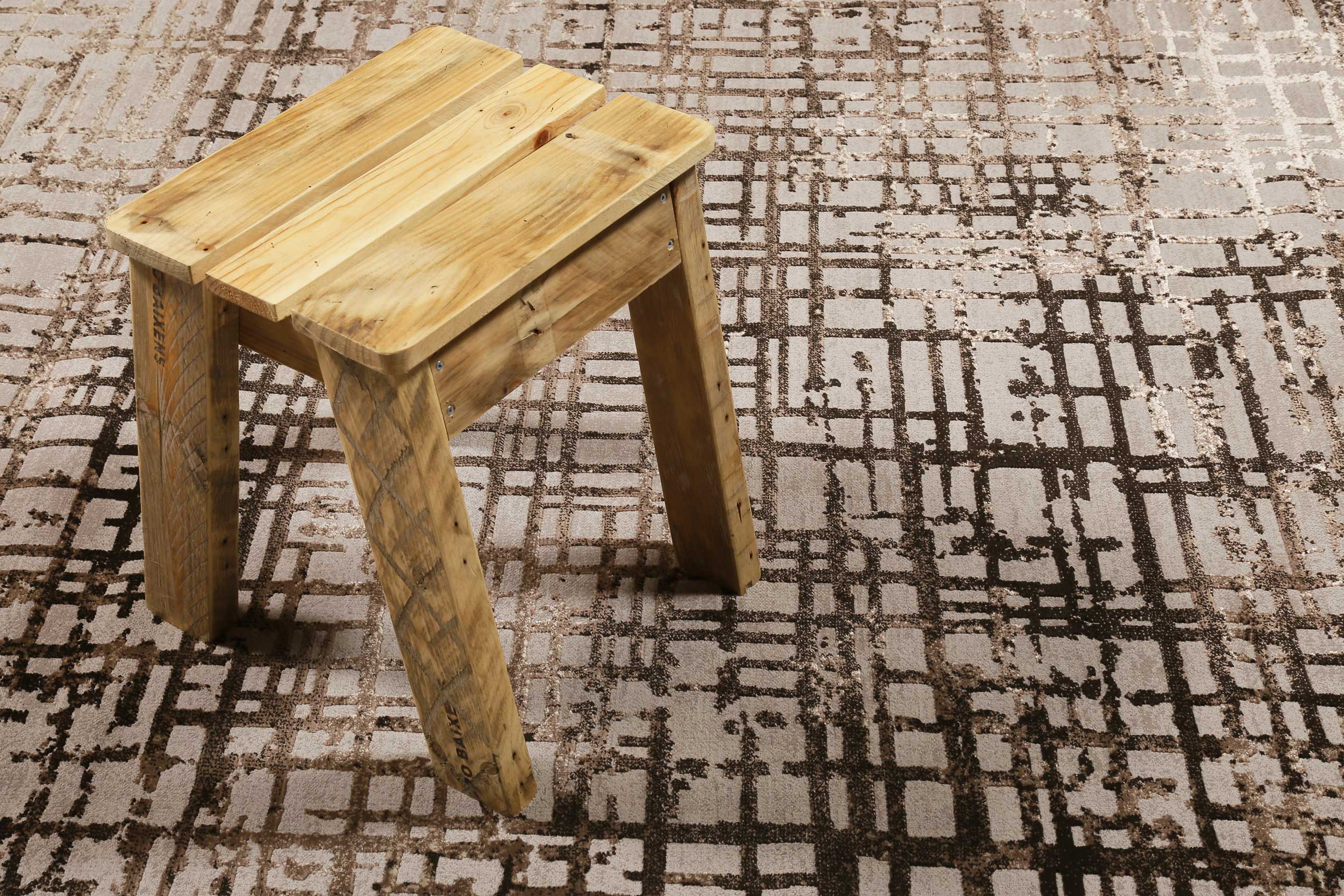 Esprit Teppich Beige Braun Vintage Kurzflor » Velvet Grid « - Ansicht 6