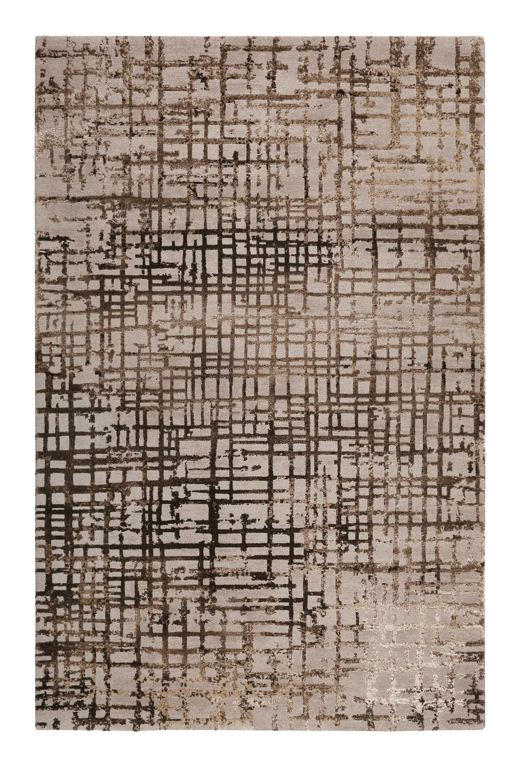 Esprit Teppich Beige Braun Vintage Kurzflor » Velvet Grid « - Ansicht 1