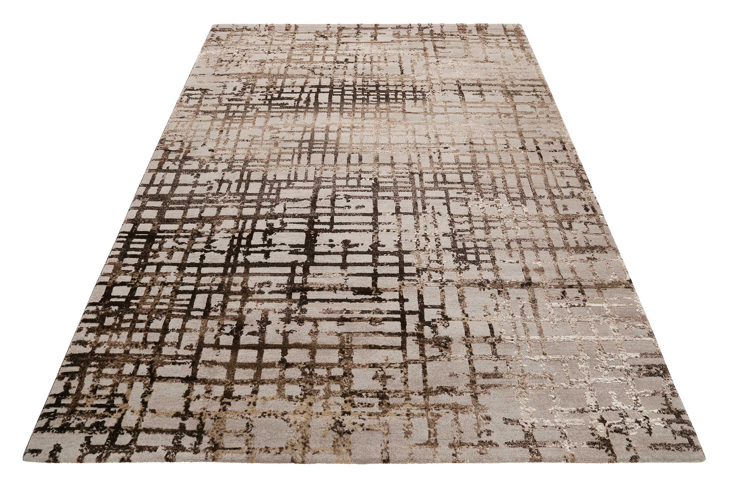 Esprit Teppich Beige Braun Vintage Kurzflor » Velvet Grid « - Ansicht 2
