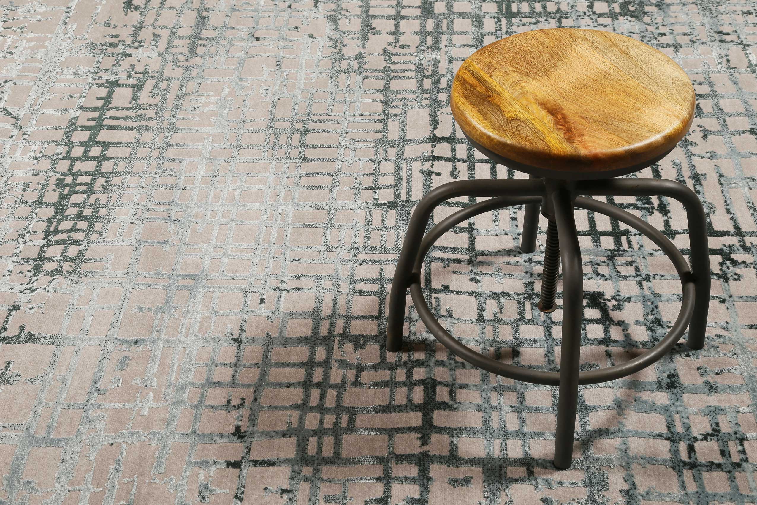 Esprit Teppich Grau Petrol Vintage Kurzflor » Velvet Grid « - Ansicht 6