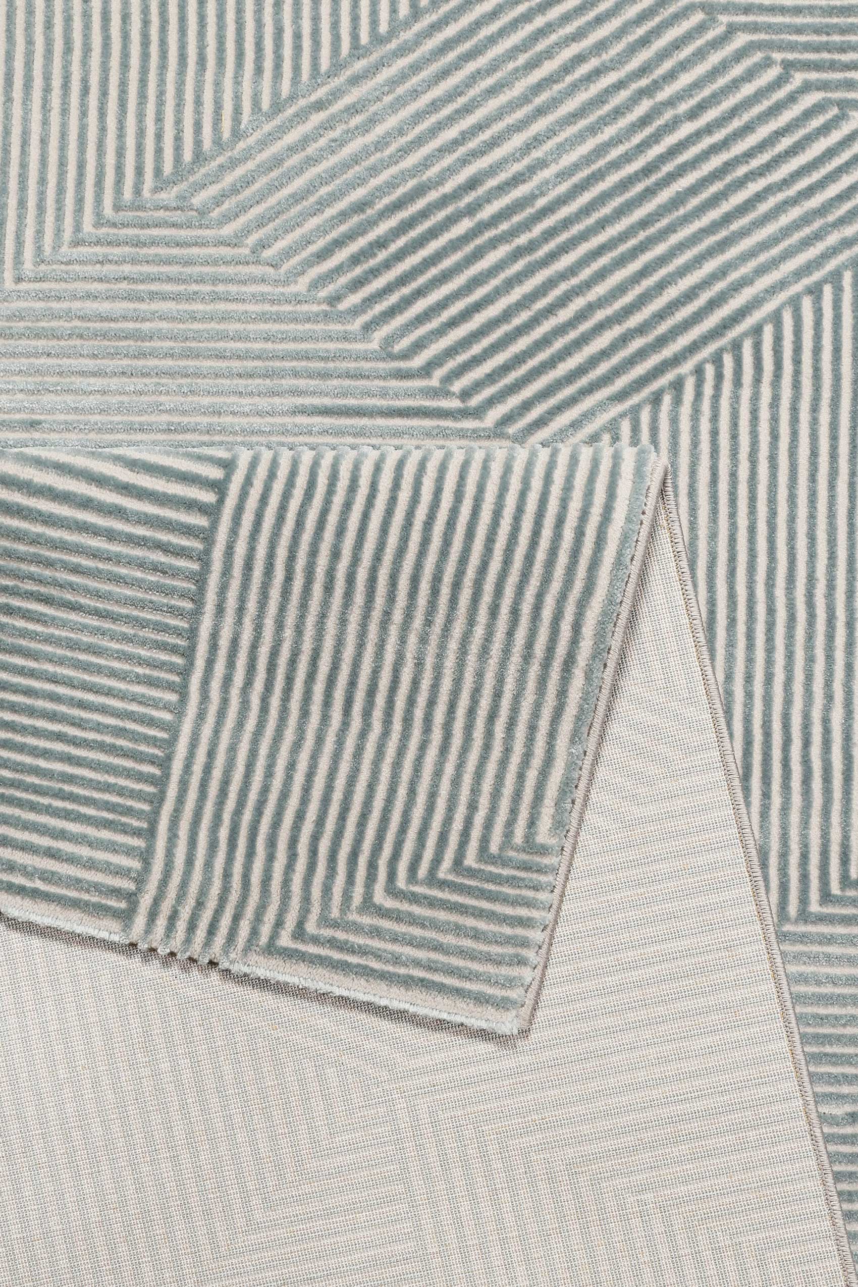 Esprit Teppich Grün Grau Kurzflor 