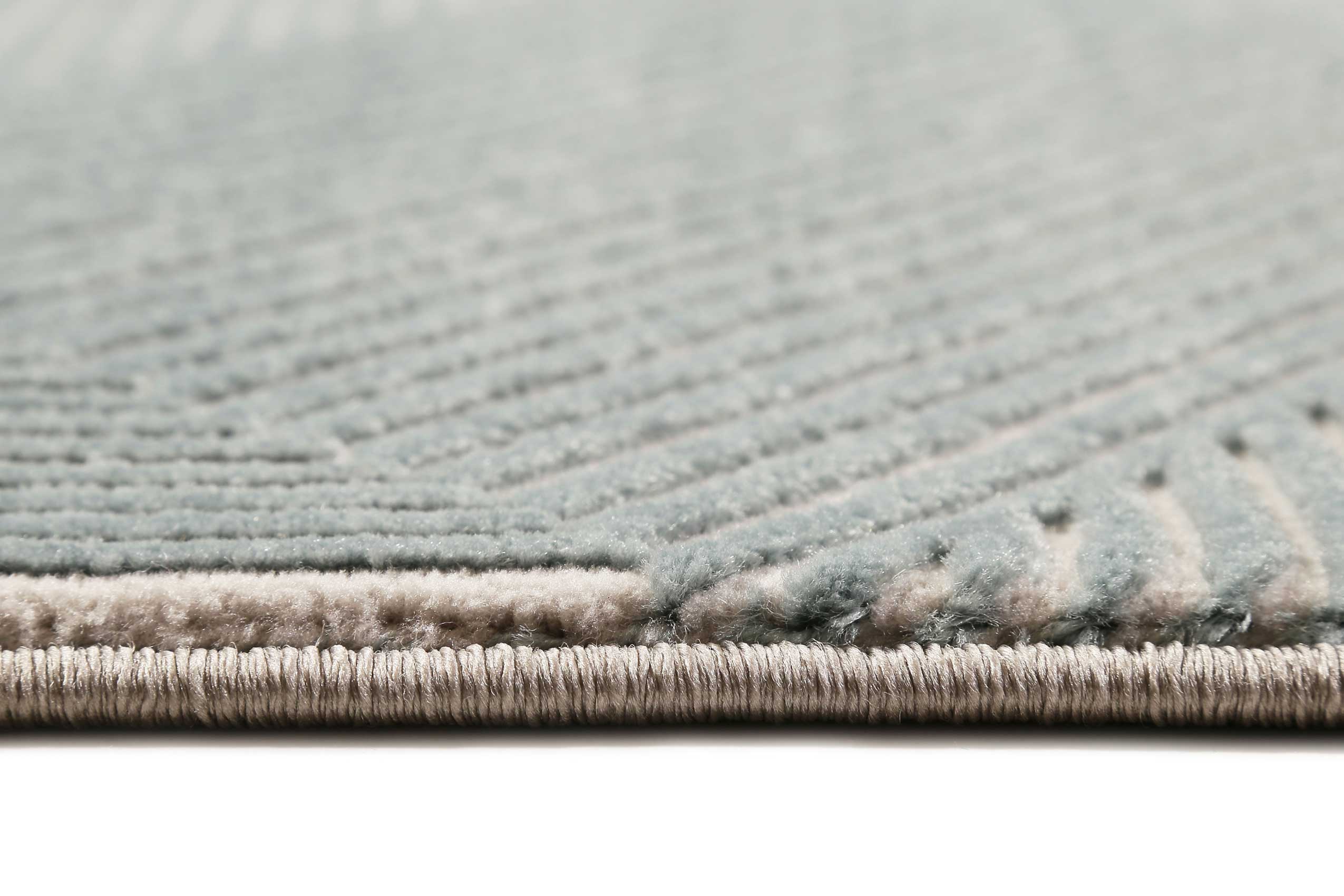 Esprit Teppich Grün Grau Kurzflor 
