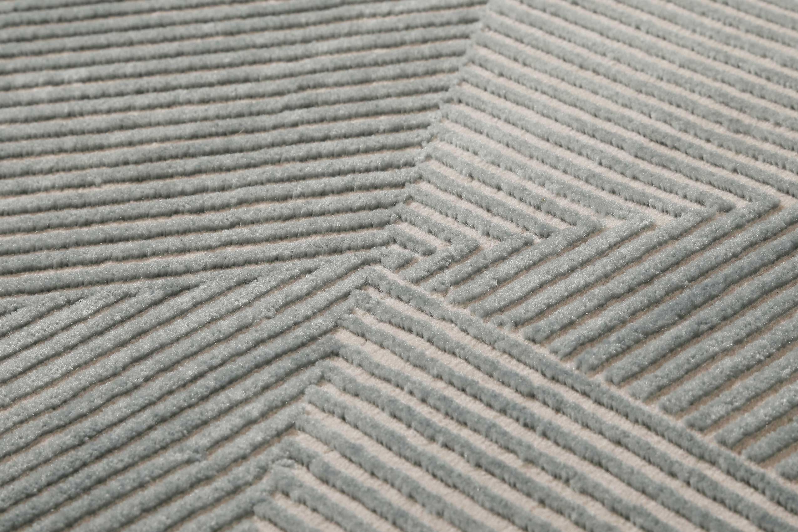 Esprit Teppich Grün Grau Kurzflor 