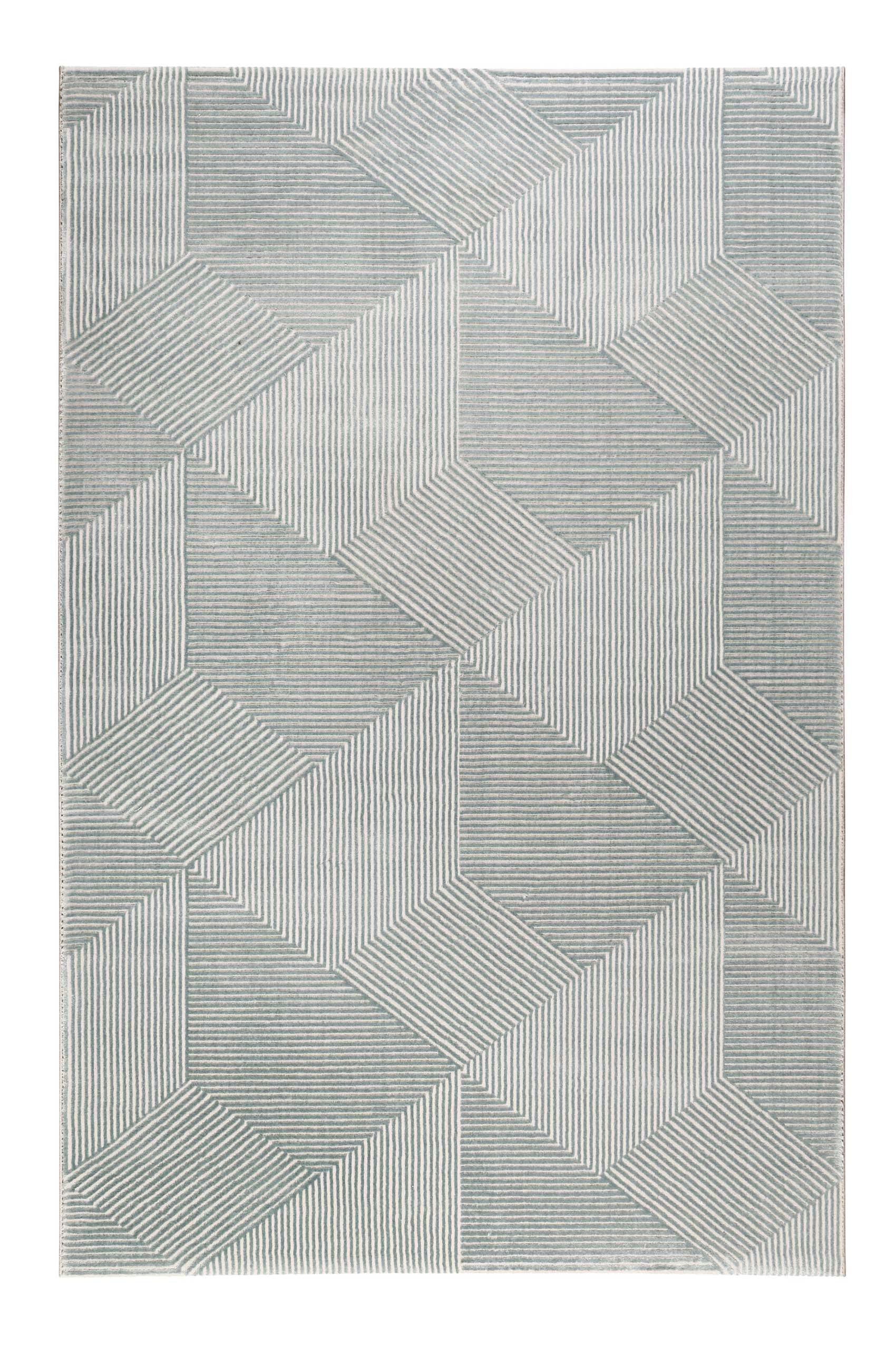 Esprit Teppich Grün Grau Kurzflor 