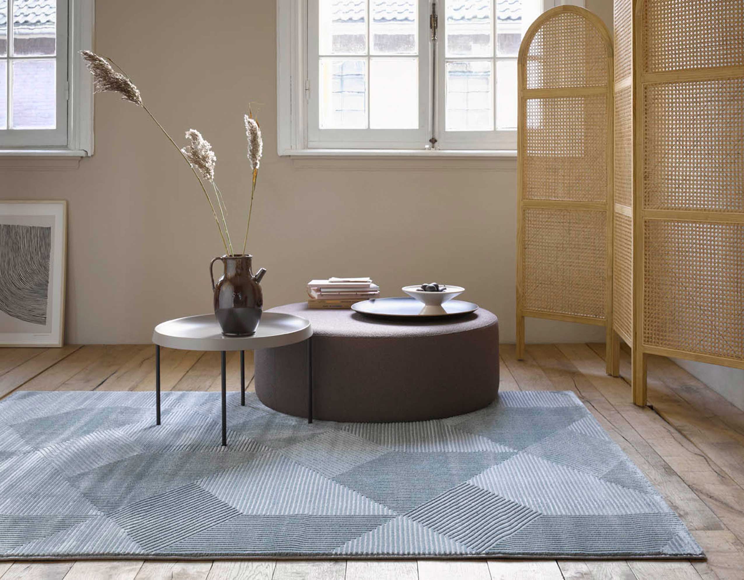 Esprit Teppich Grün Grau Kurzflor 