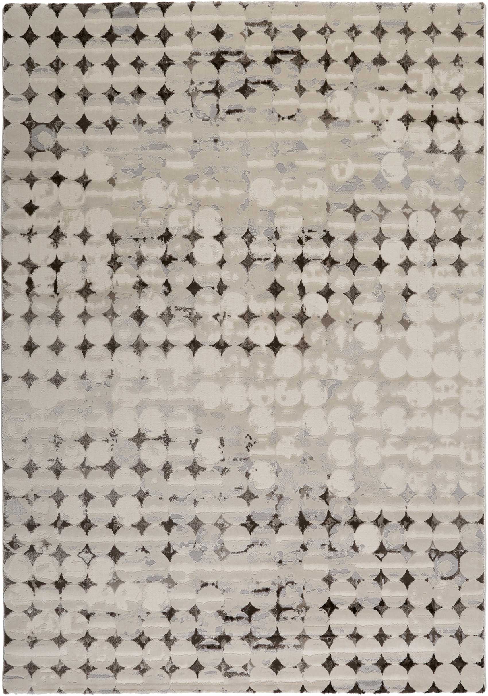 Esprit Kurzflor Teppich » Velvet Spots « beige braun - Ansicht 1