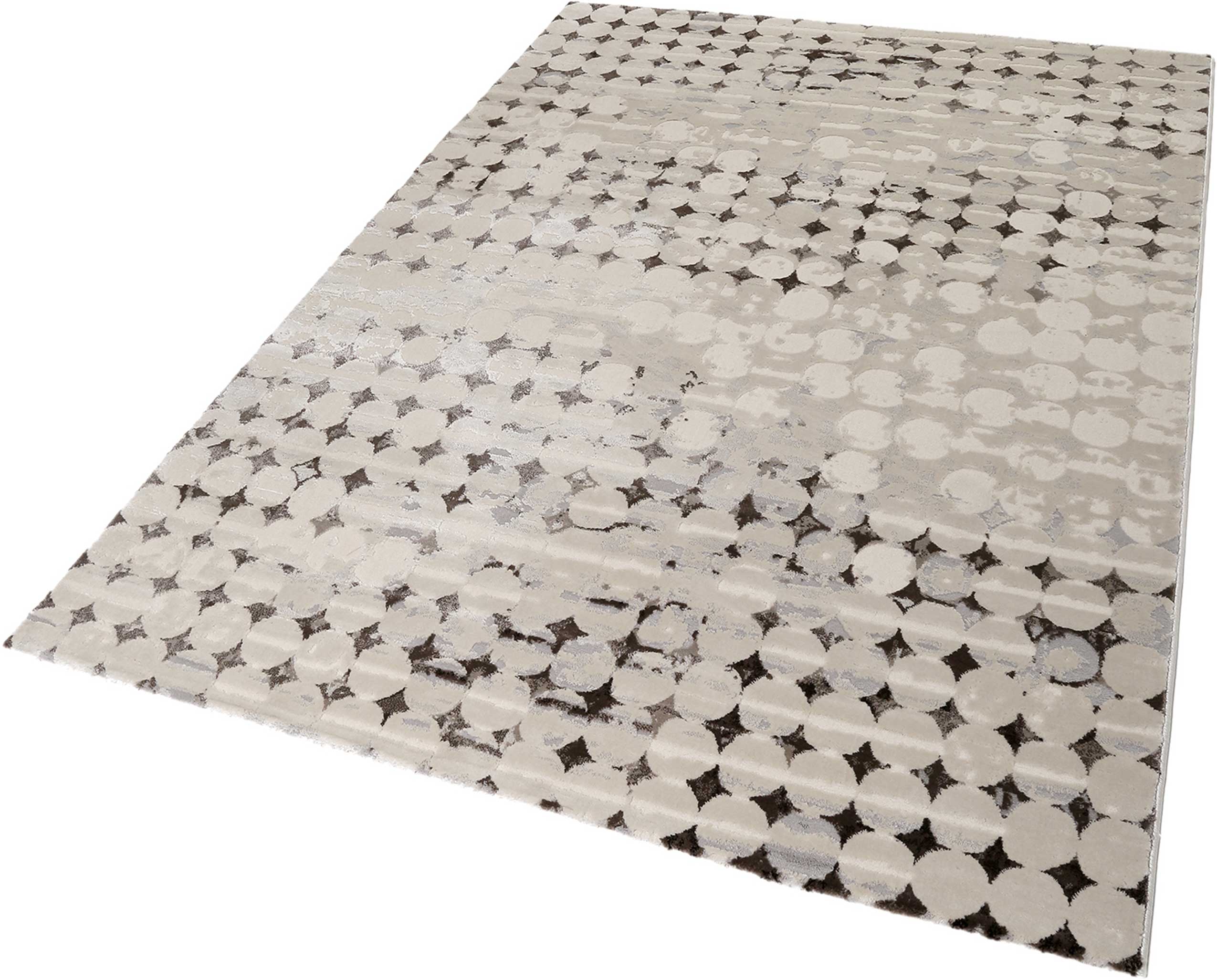 Esprit Kurzflor Teppich » Velvet Spots « beige braun - Ansicht 2