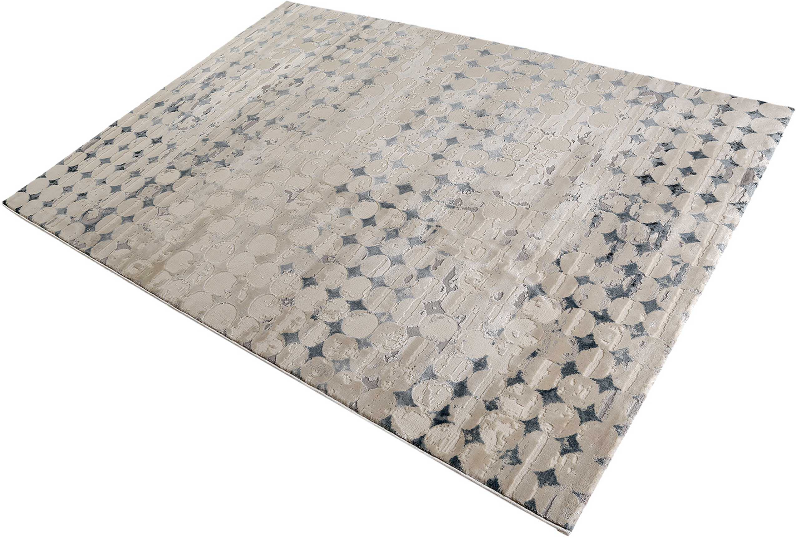 Esprit Teppich Beige Türkis Kurzflor 