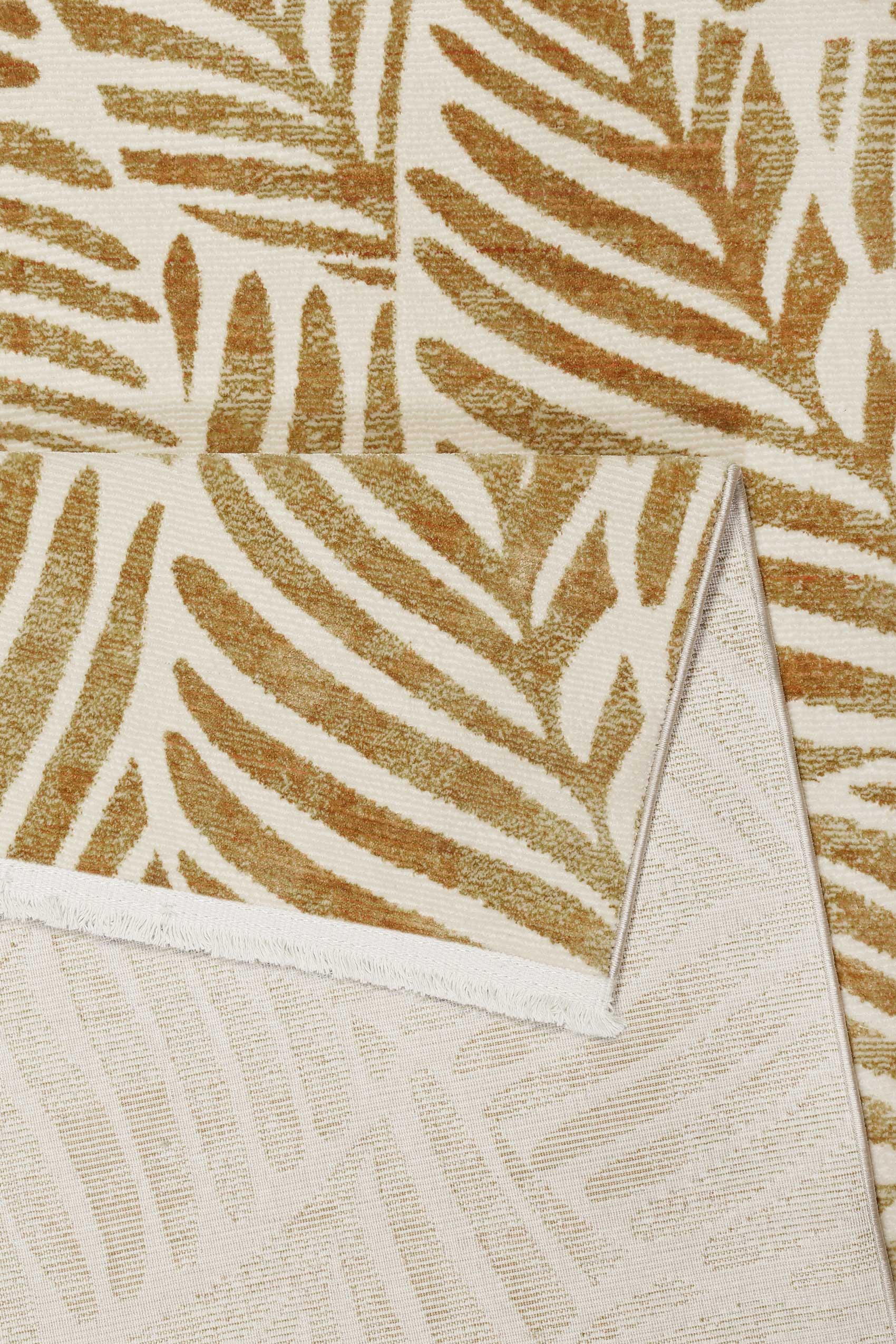 Esprit Teppich Creme Weiß Kupfer Gold meliert Kurzflor 
