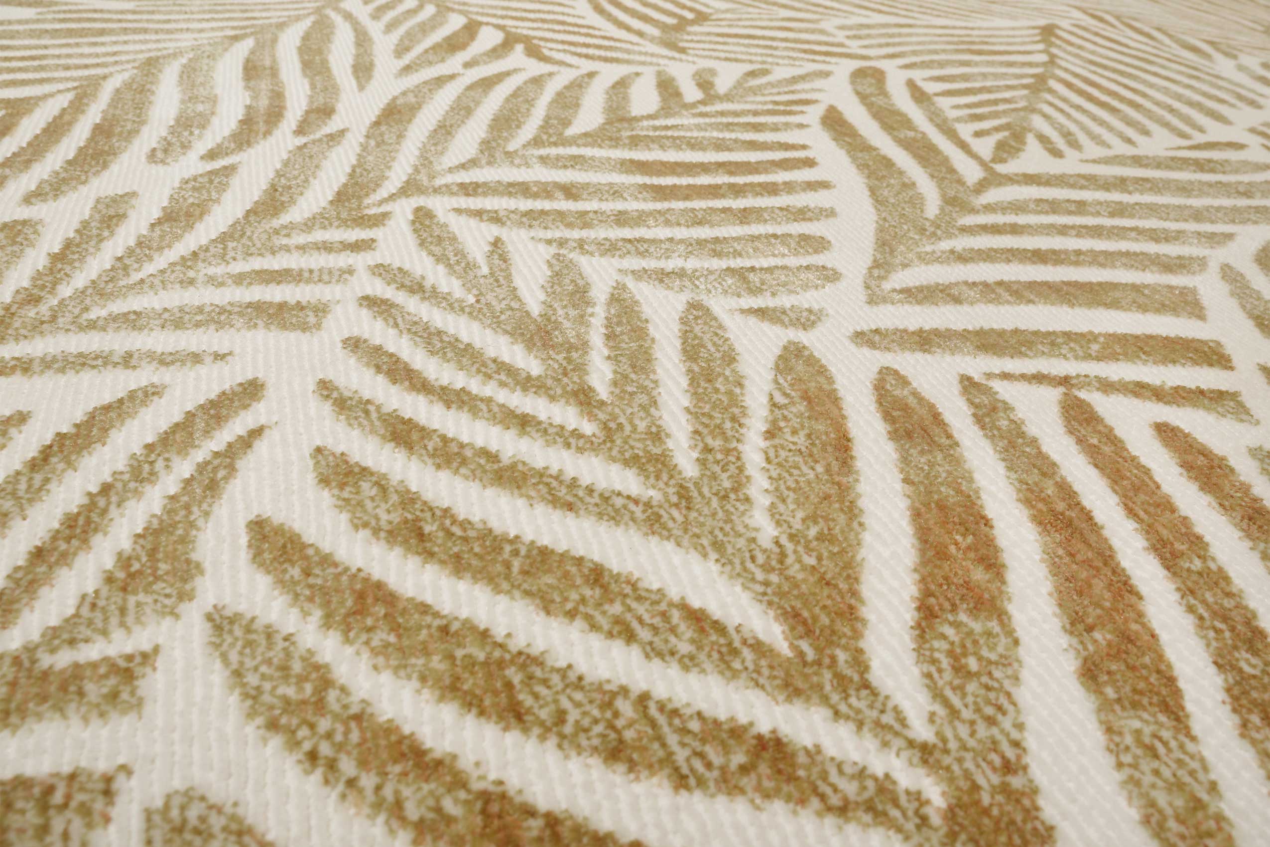 Esprit Teppich Creme Weiß Kupfer Gold meliert Kurzflor 