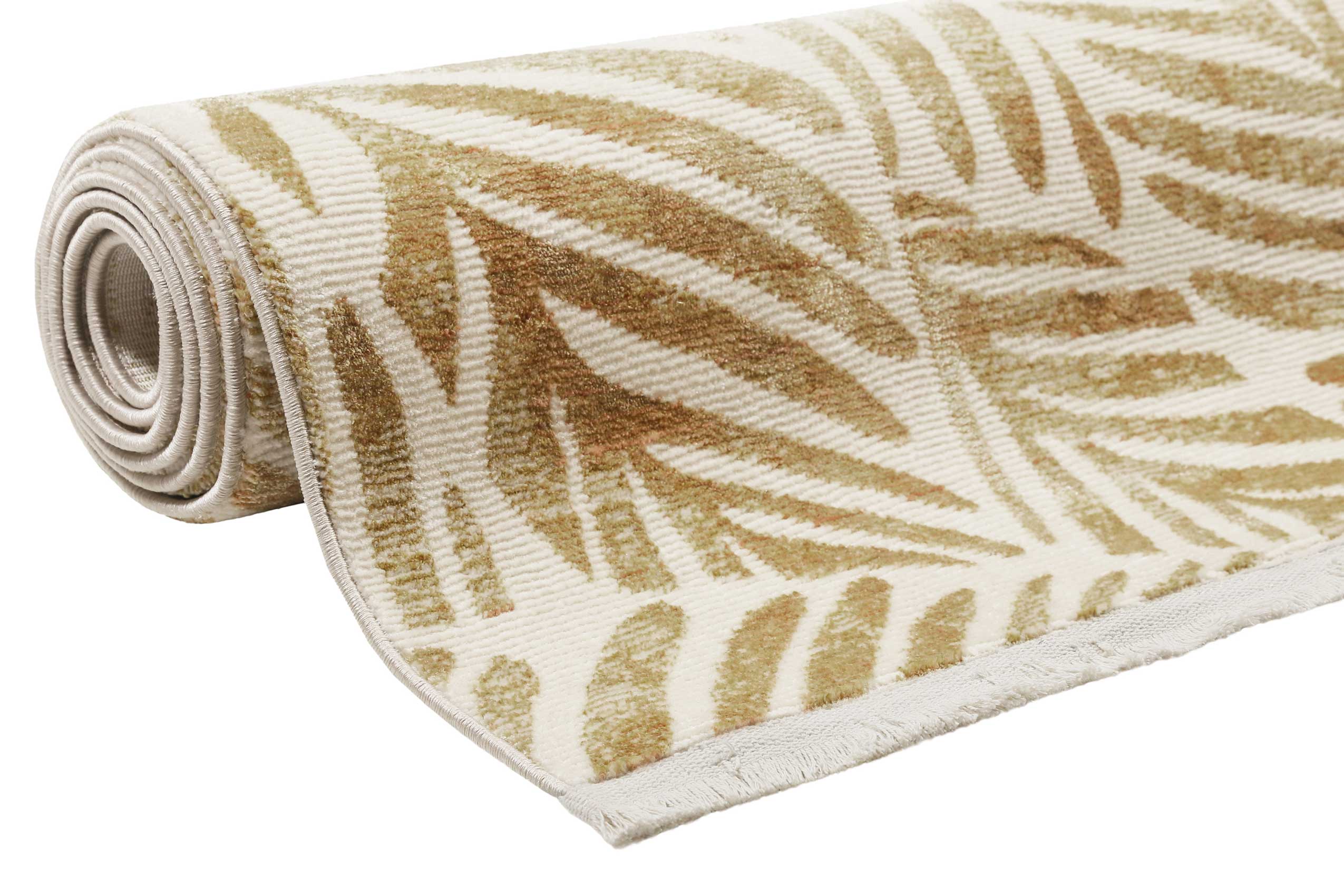 Esprit Teppich Creme Weiß Kupfer Gold meliert Kurzflor 