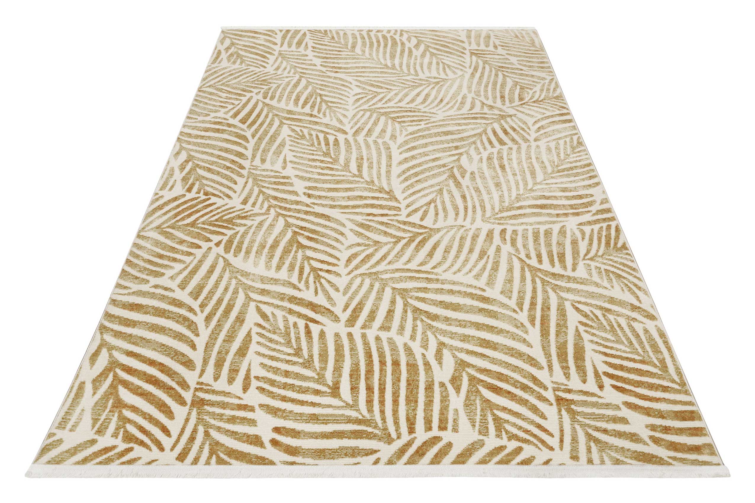 Esprit Teppich Creme Weiß Kupfer Gold meliert Kurzflor 