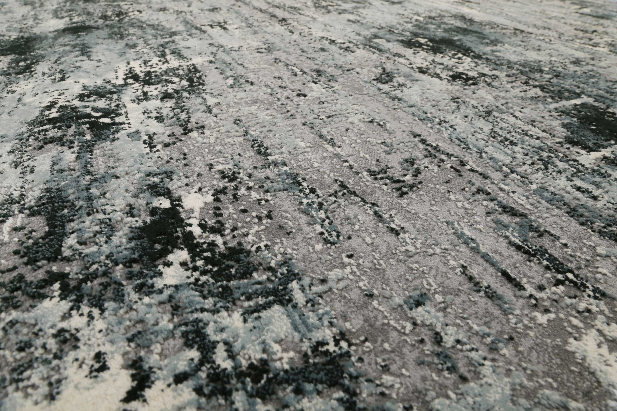 Esprit Teppich Grau Türkis Kurzflor 