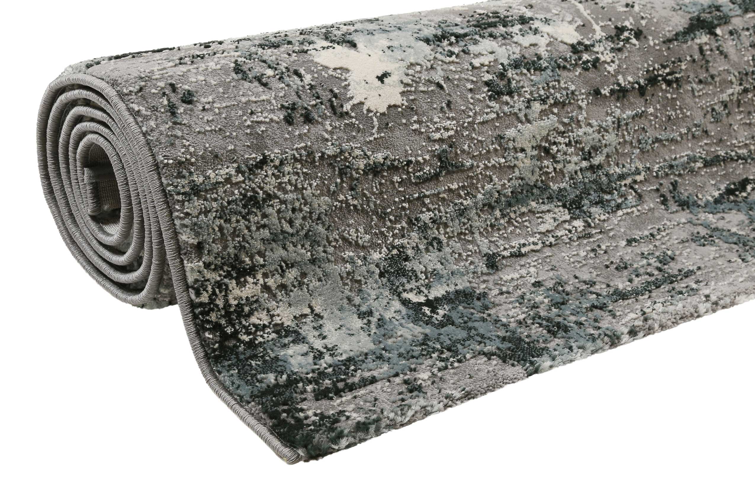 Esprit Teppich Grau Türkis Kurzflor 