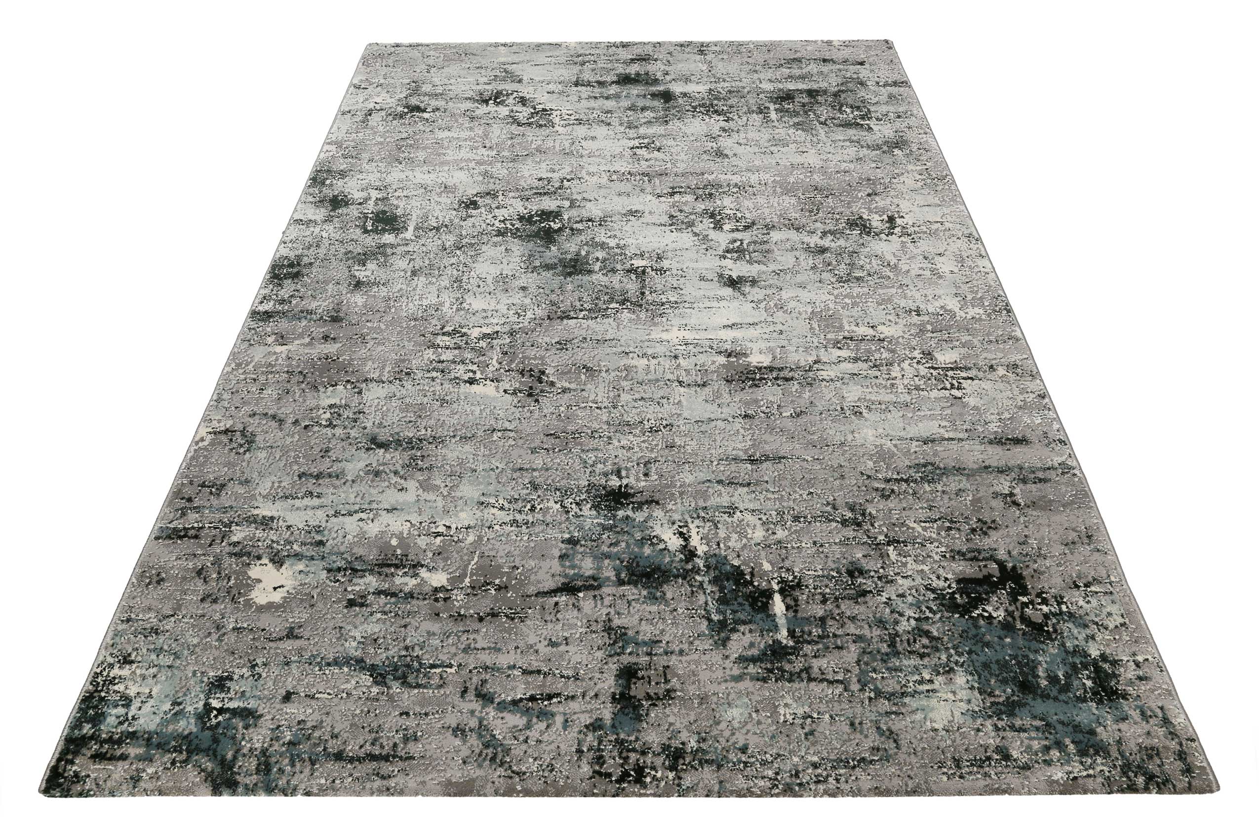 Esprit Teppich Grau Türkis Kurzflor 