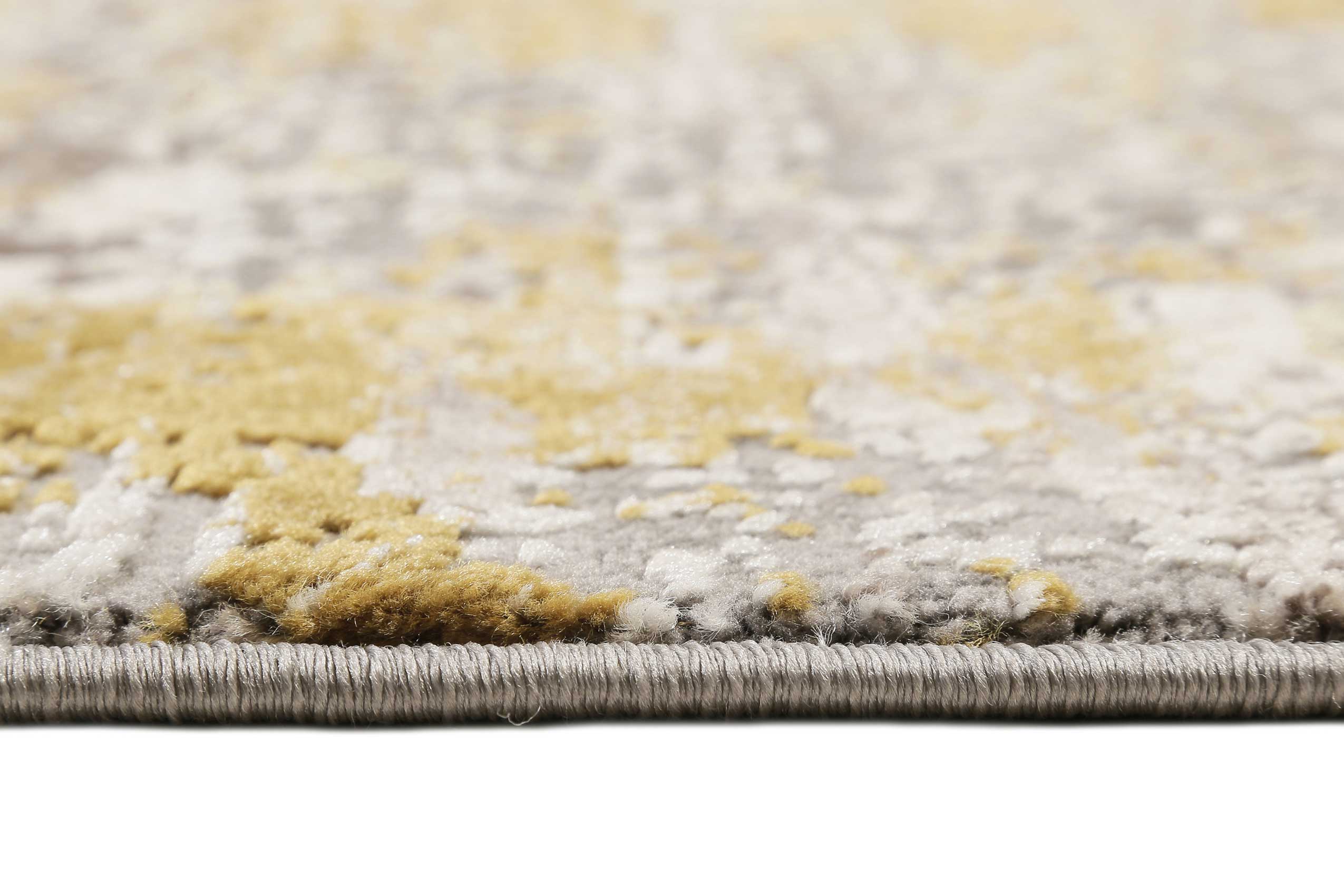 Esprit Teppich Grau Gold Kurzflor 