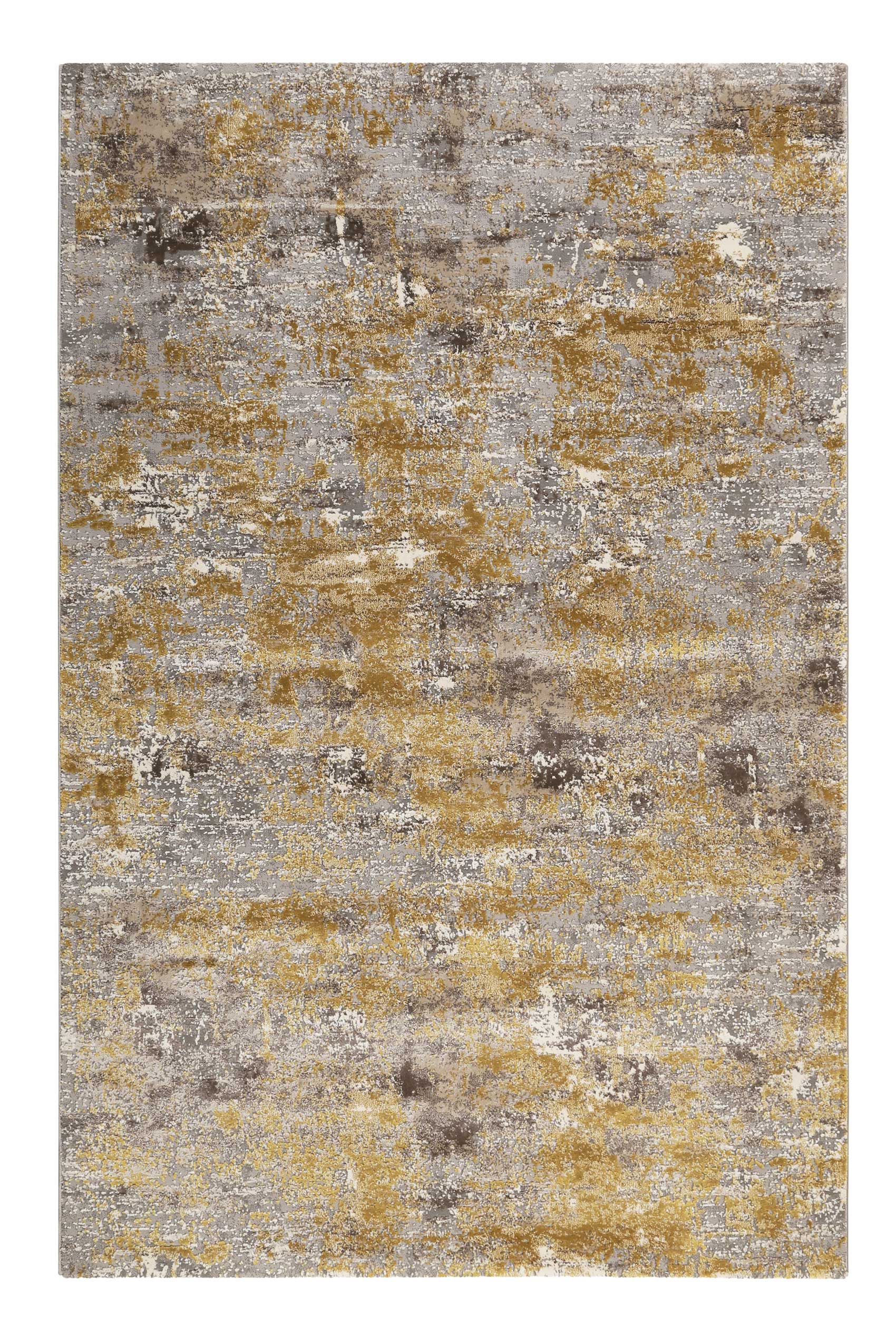 Esprit Teppich Grau Gold Kurzflor 