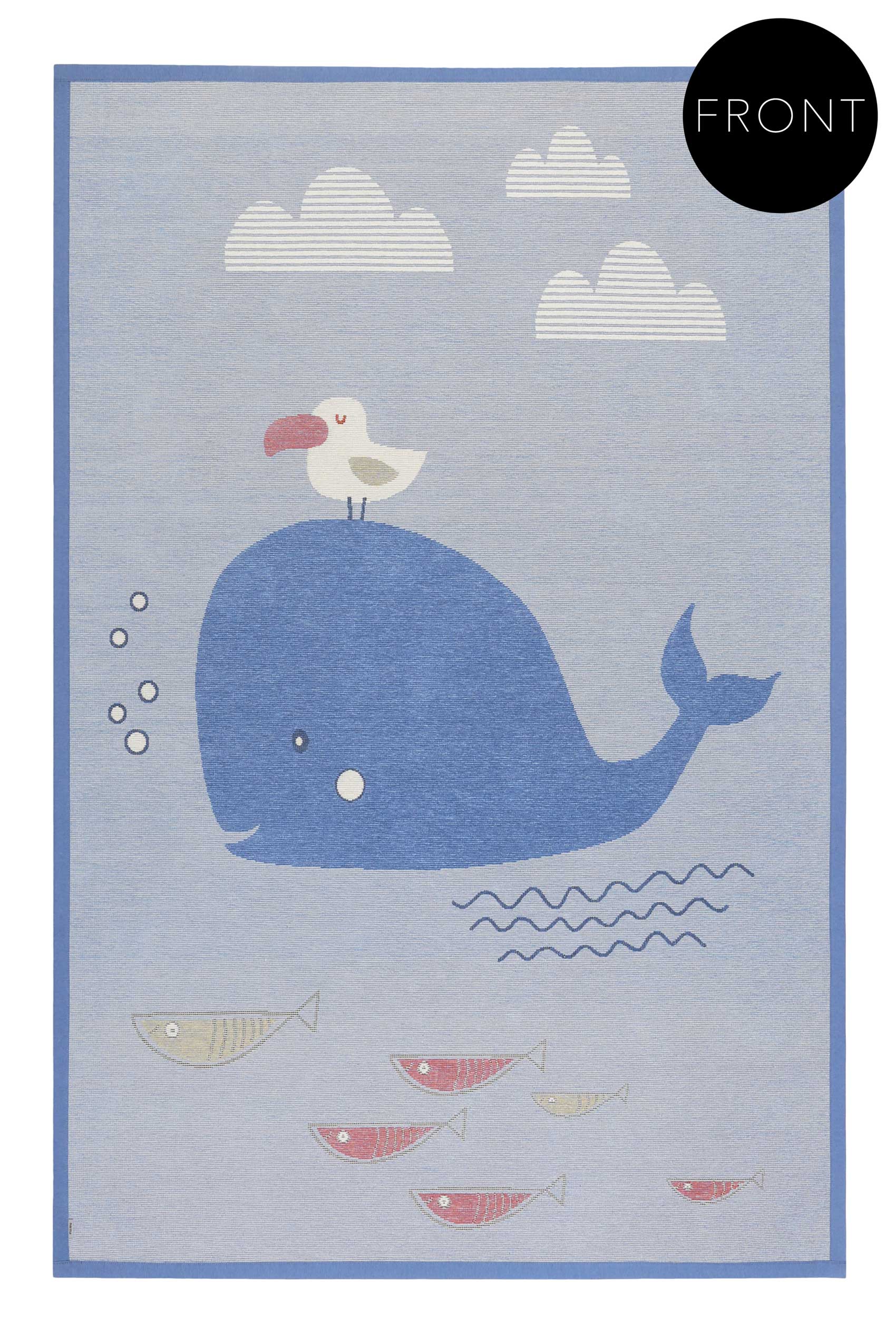 Esprit Kinder-Wendeteppich Blau » Whale Buddy « - Ansicht 1